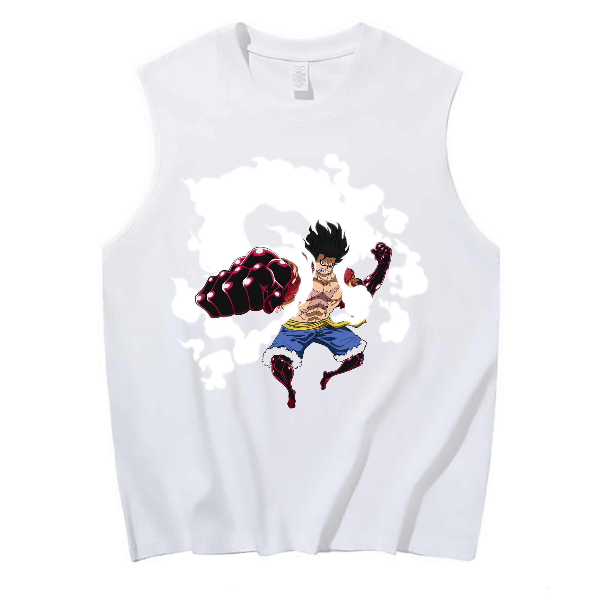 ワンピース モンキー・D・ルフィ ONE PIECE Monkey D. Luffy コットン100％タンクトップ（フロントプリント）