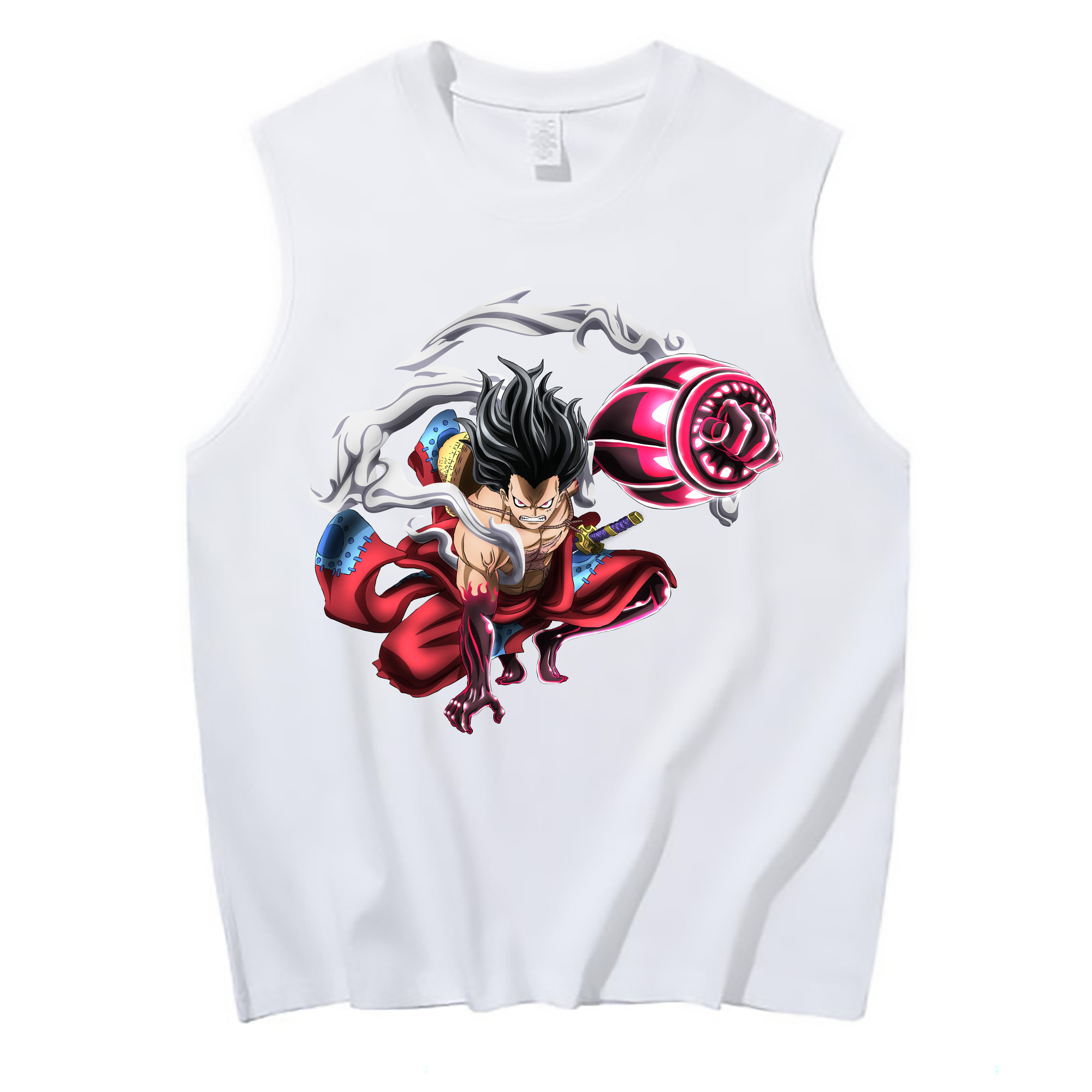 ワンピース モンキー・D・ルフィ ONE PIECE Monkey D. Luffy コットン100％タンクトップ（フロントプリント）