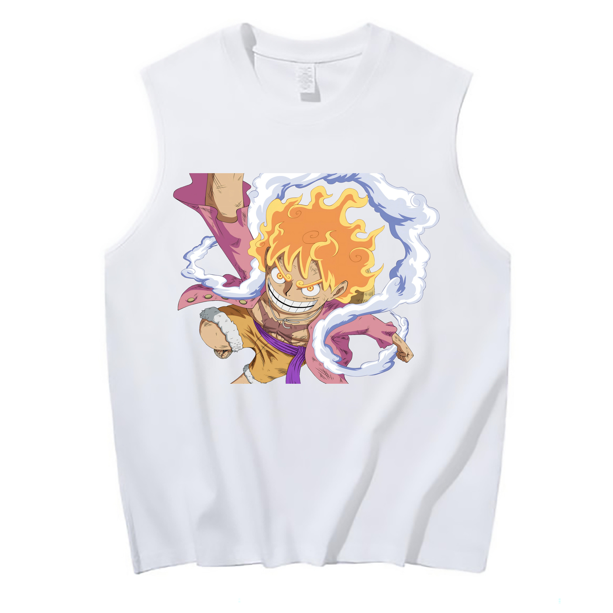 ワンピース モンキー・D・ルフィ ONE PIECE Monkey D. Luffy コットン100％タンクトップ（フロントプリント）