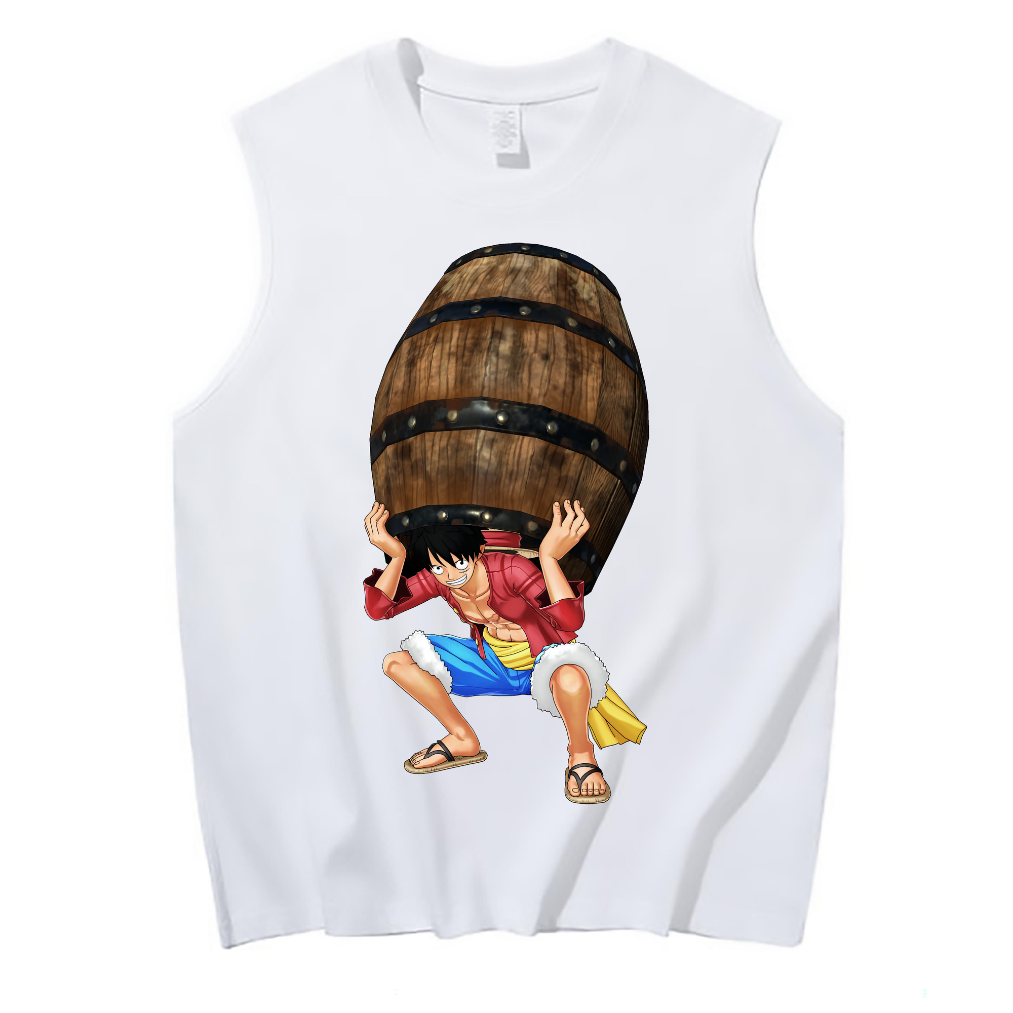 ワンピース モンキー・D・ルフィ ONE PIECE Monkey D. Luffy コットン100％タンクトップ（フロントプリント）