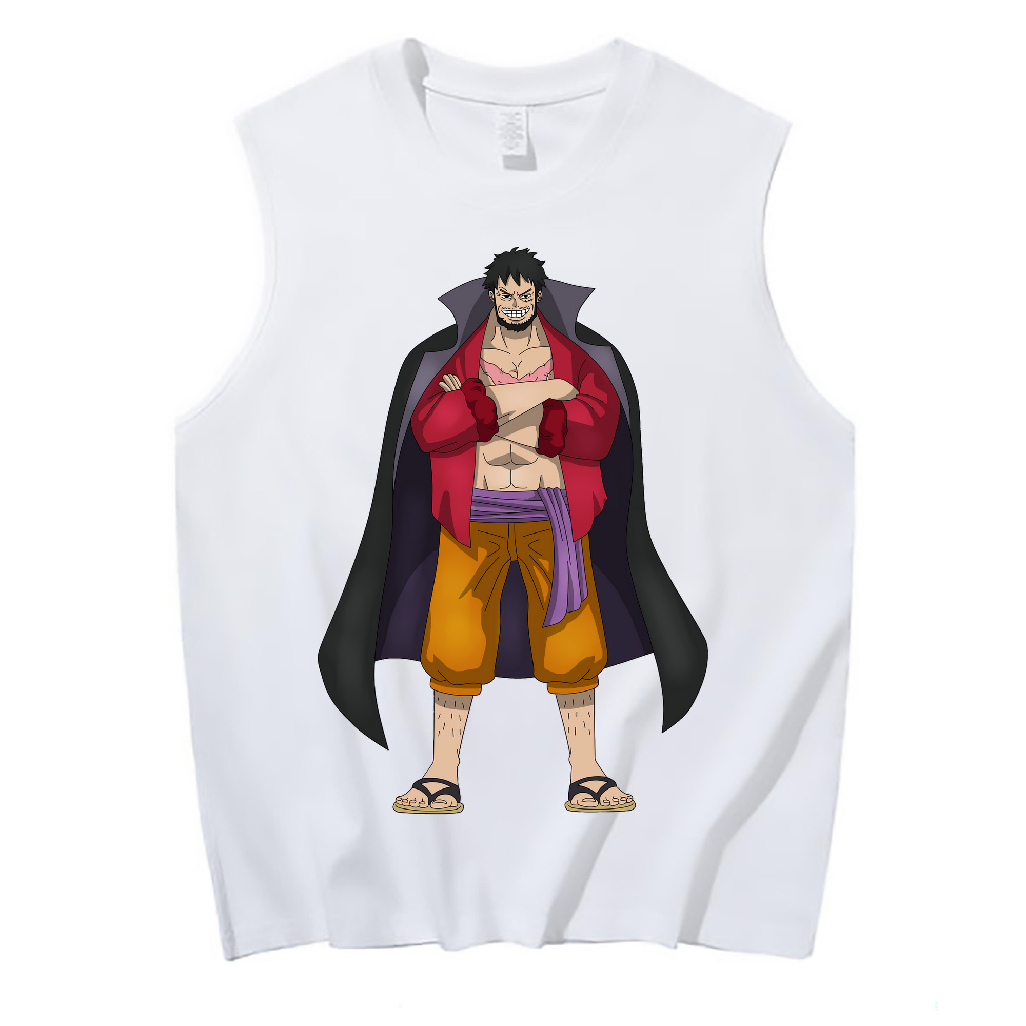 ワンピース モンキー・D・ルフィ ONE PIECE Monkey D. Luffy コットン100％タンクトップ（フロントプリント）