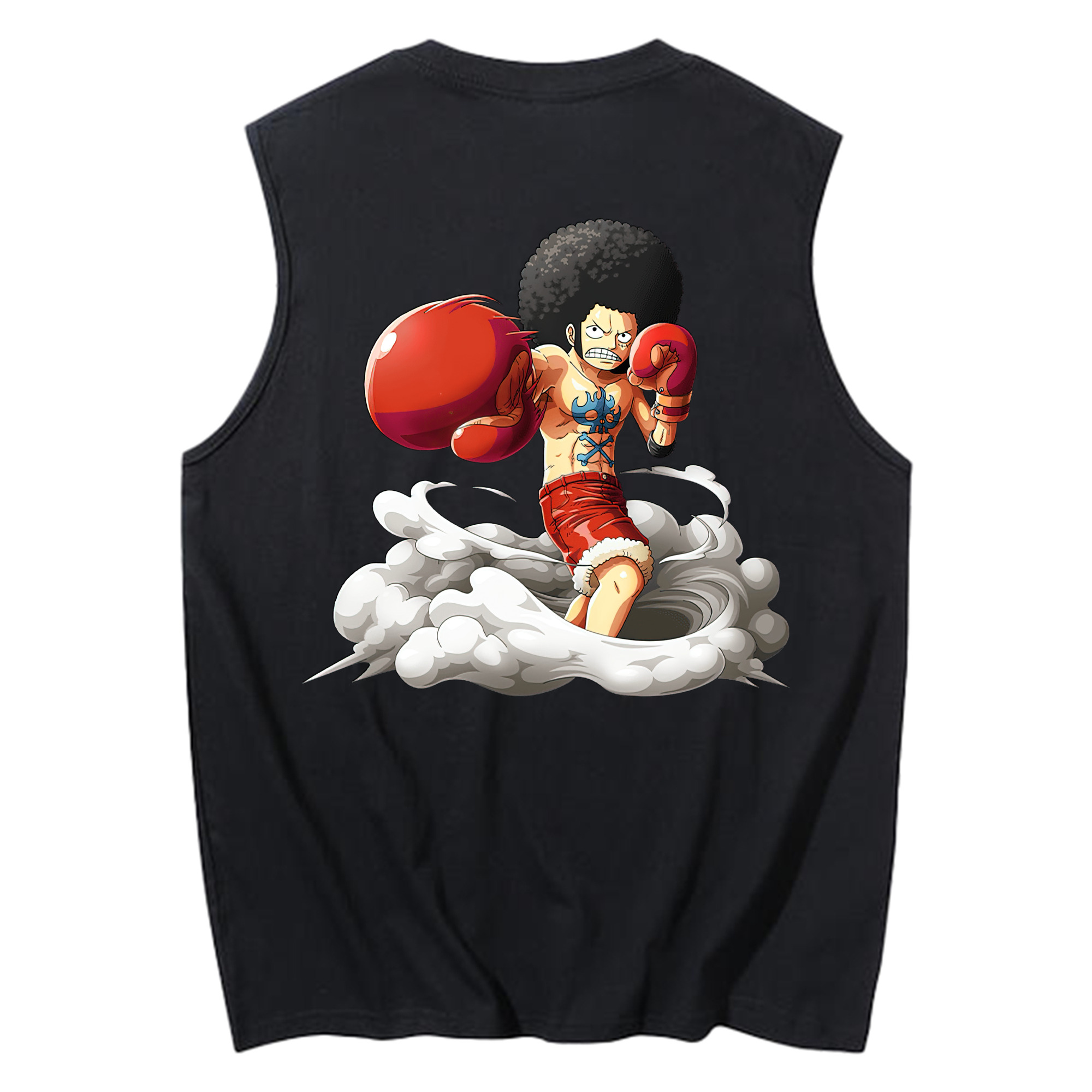 ワンピース モンキー・D・ルフィ ONE PIECE Monkey D. Luffy コットン100％タンクトップ（背面プリント）