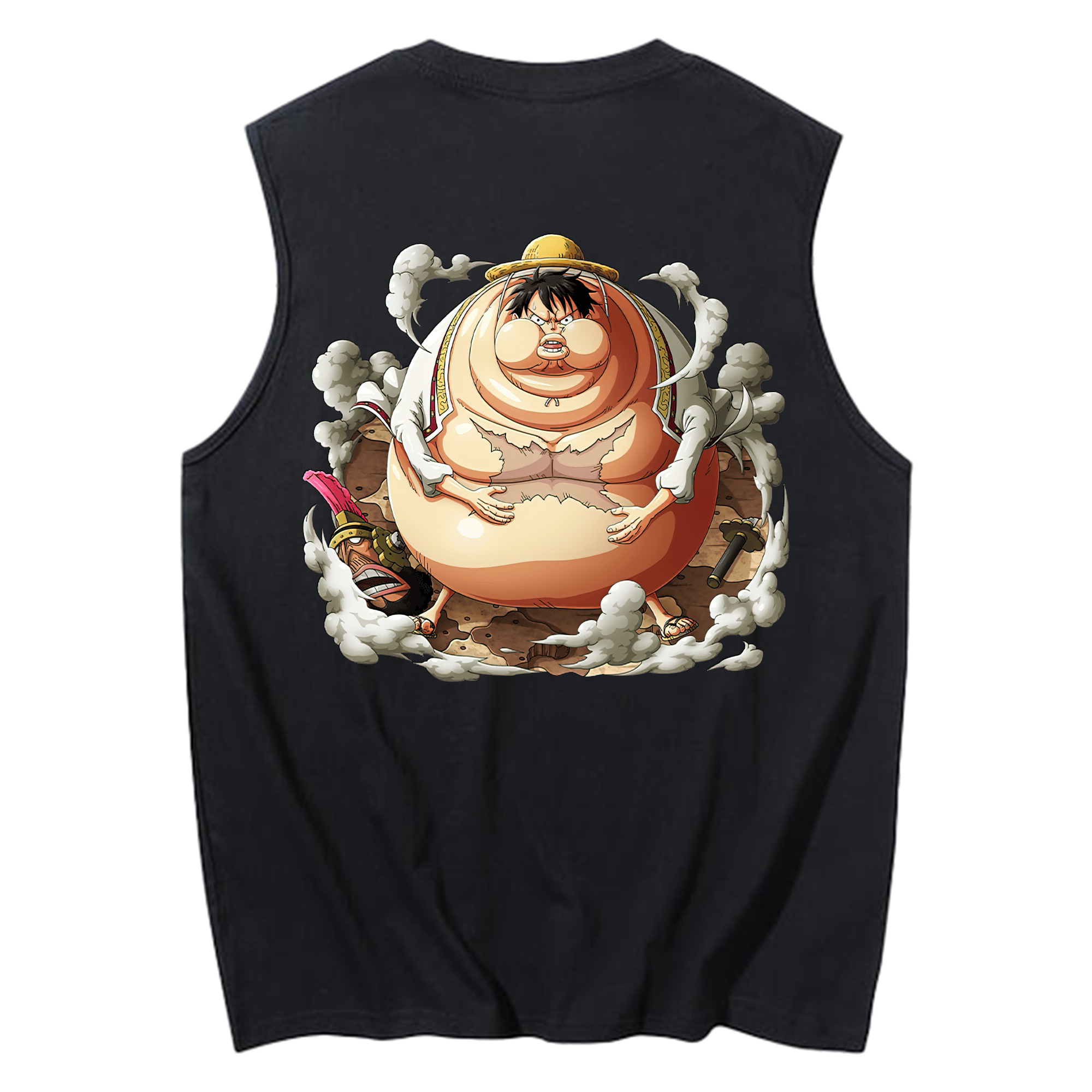 ワンピース モンキー・D・ルフィ ONE PIECE Monkey D. Luffy コットン100％タンクトップ（背面プリント）
