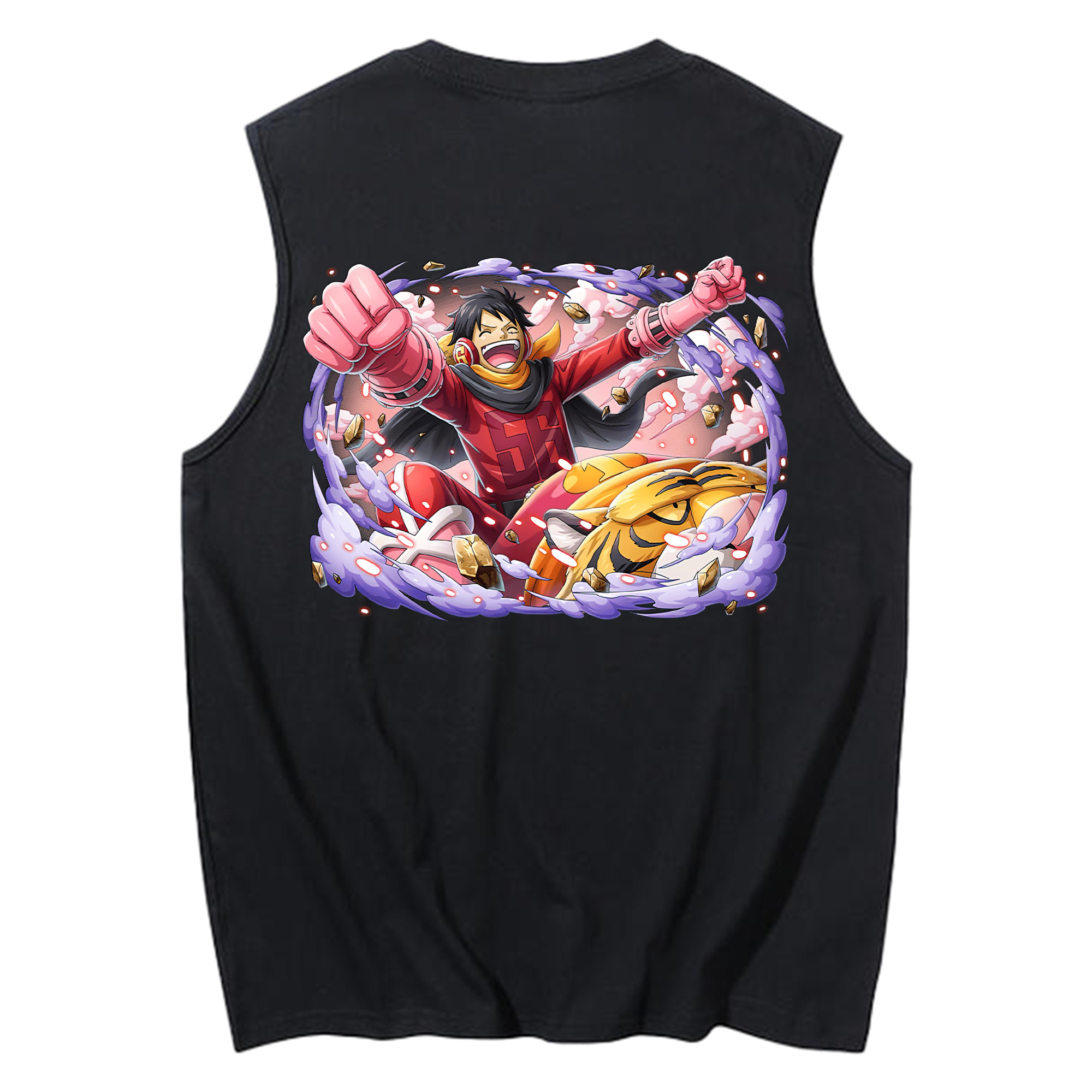 ワンピース モンキー・D・ルフィ ONE PIECE Monkey D. Luffy コットン100％タンクトップ（背面プリント）