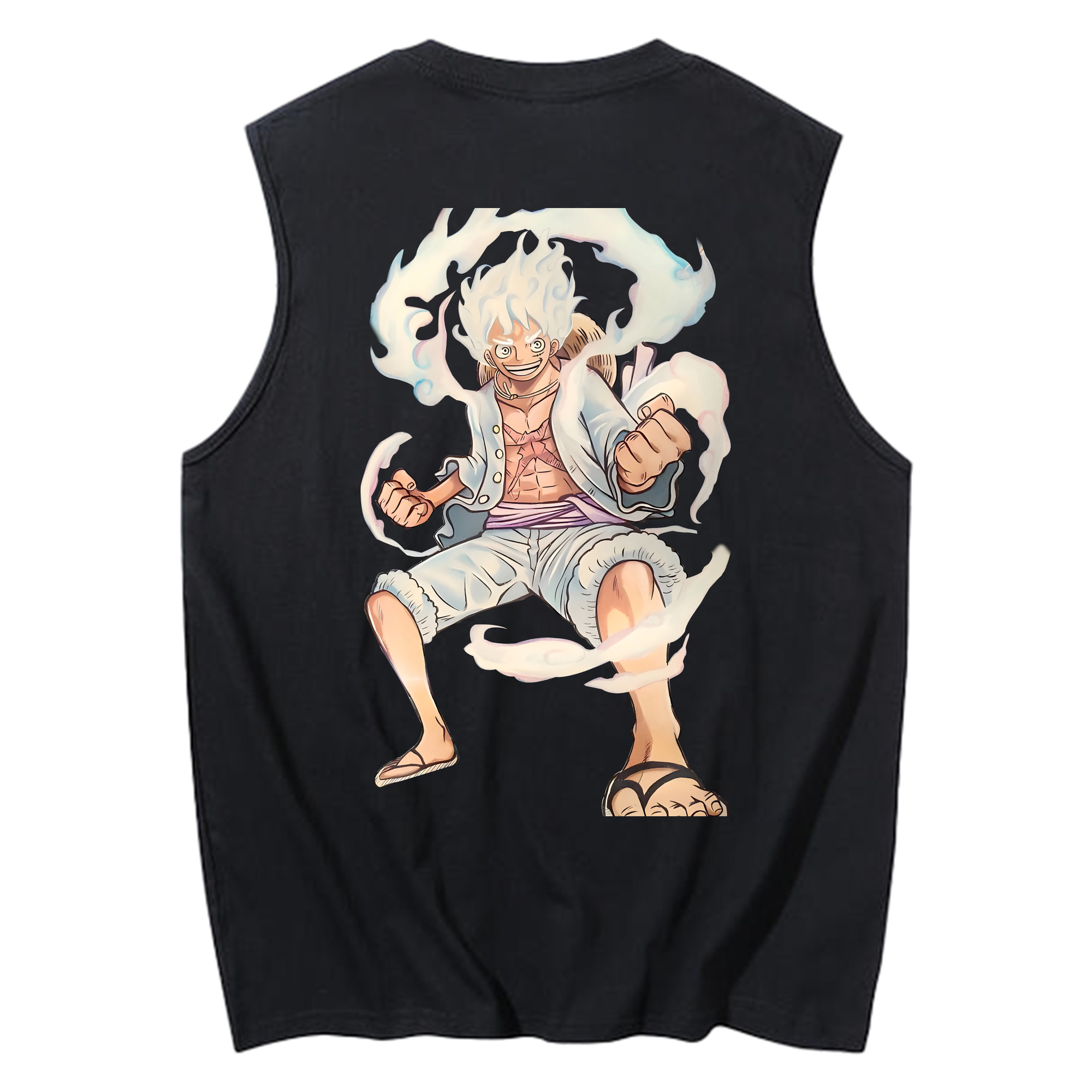 ワンピース モンキー・D・ルフィ ONE PIECE Monkey D. Luffy コットン100％タンクトップ（背面プリント）