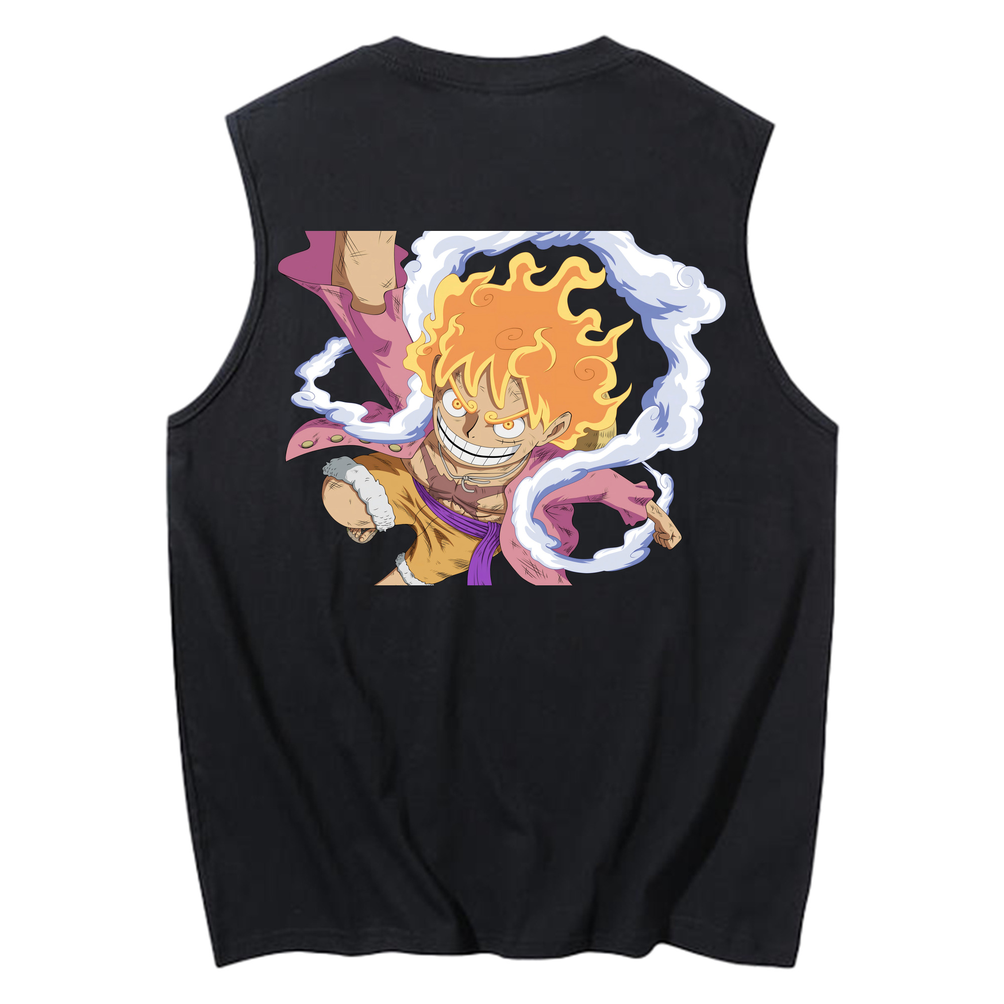 ワンピース モンキー・D・ルフィ ONE PIECE Monkey D. Luffy コットン100％タンクトップ（背面プリント）