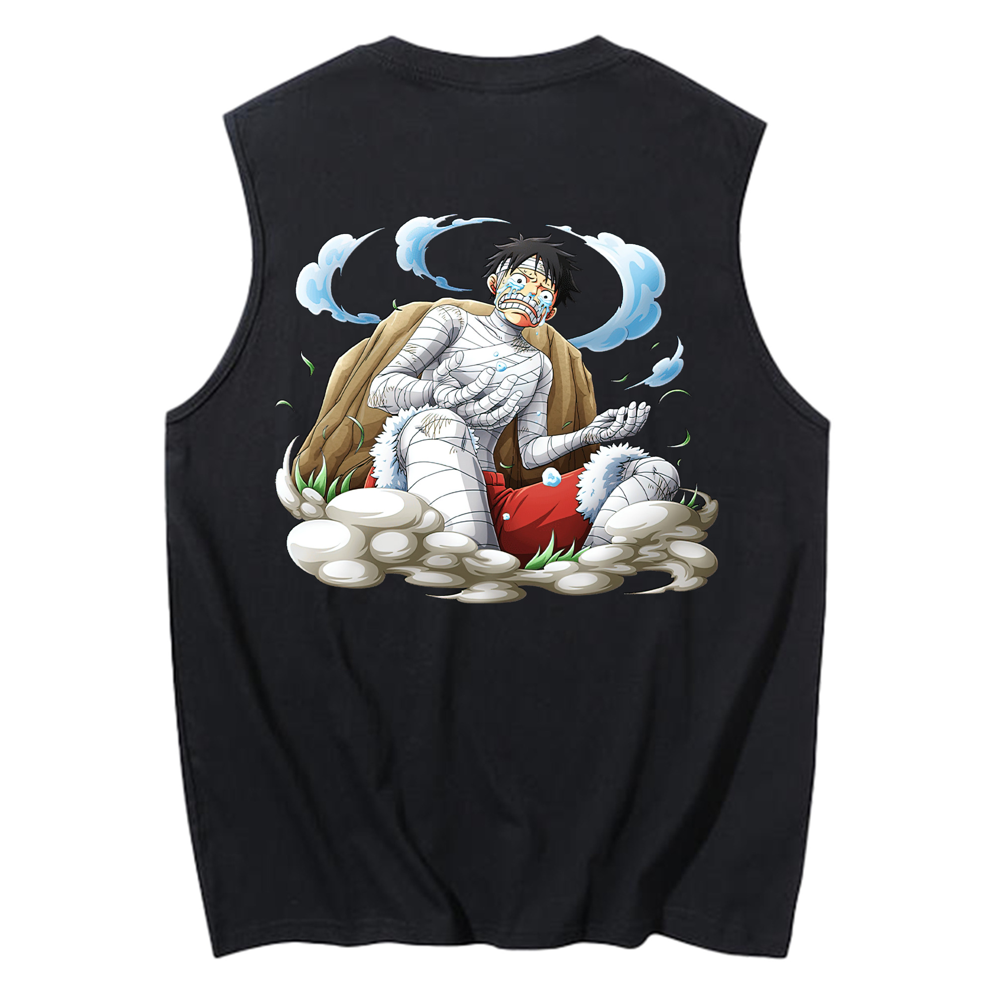 ワンピース モンキー・D・ルフィ ONE PIECE Monkey D. Luffy コットン100％タンクトップ（背面プリント）