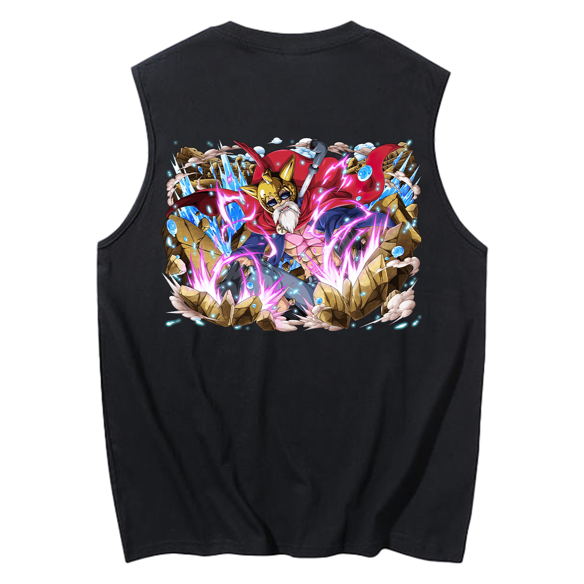ワンピース モンキー・D・ルフィ ONE PIECE Monkey D. Luffy コットン100％タンクトップ（背面プリント）