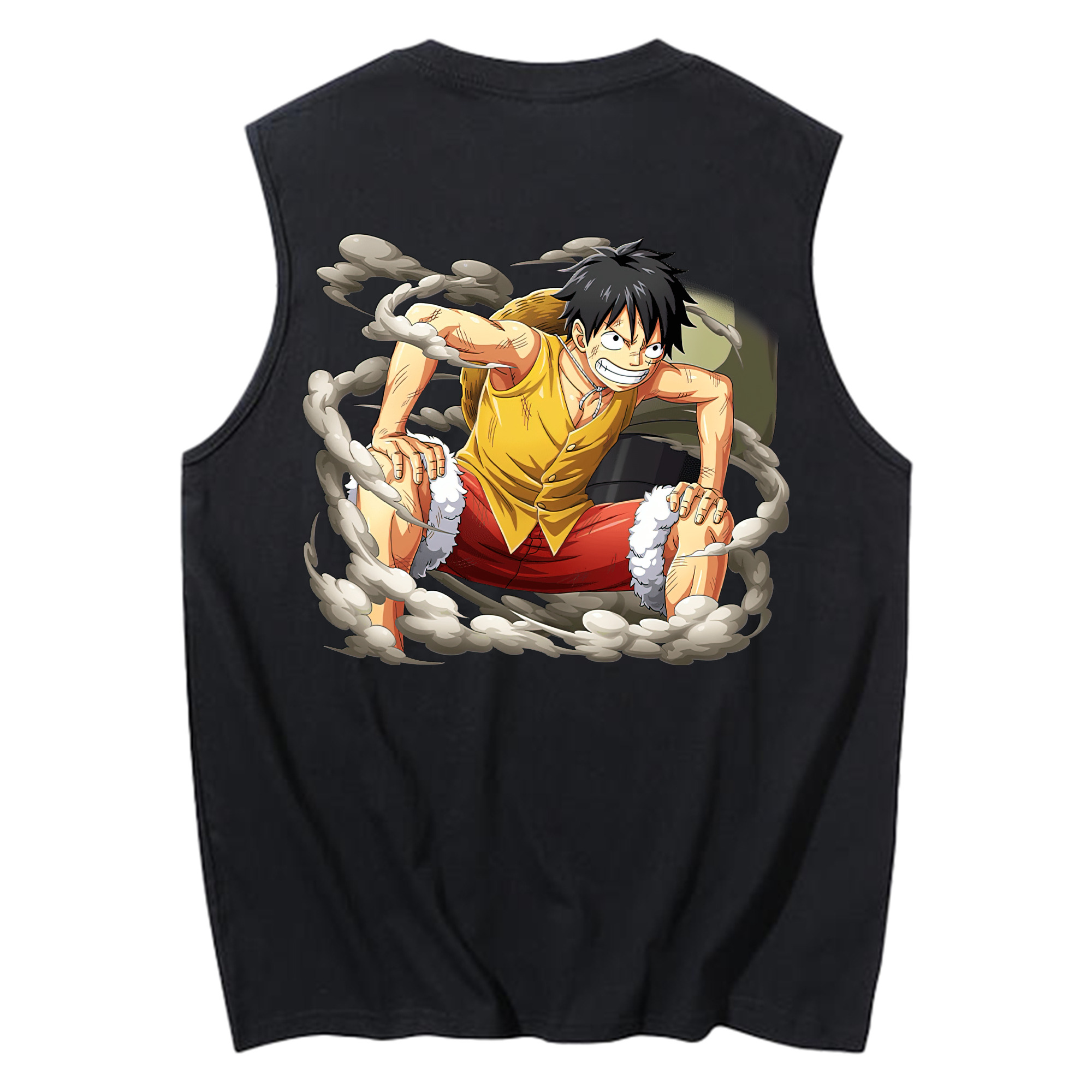 ワンピース モンキー・D・ルフィ ONE PIECE Monkey D. Luffy コットン100％タンクトップ（背面プリント）