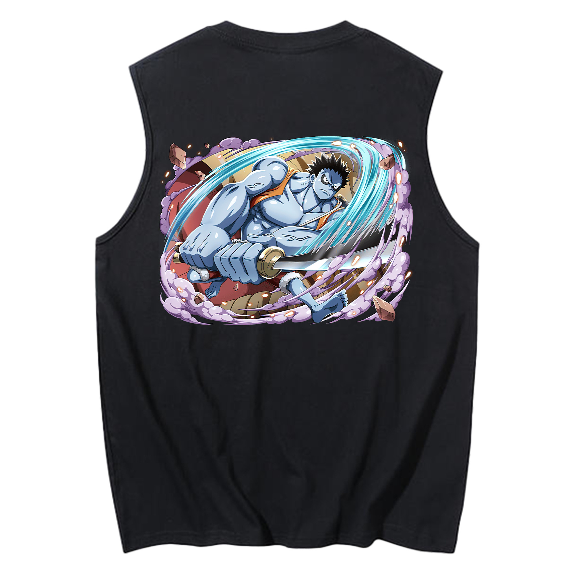 （画像用） ワンピース モンキー・D・ルフィ ONE PIECE Monkey D. Luffy コットン100％タンクトップ（背面プリント）