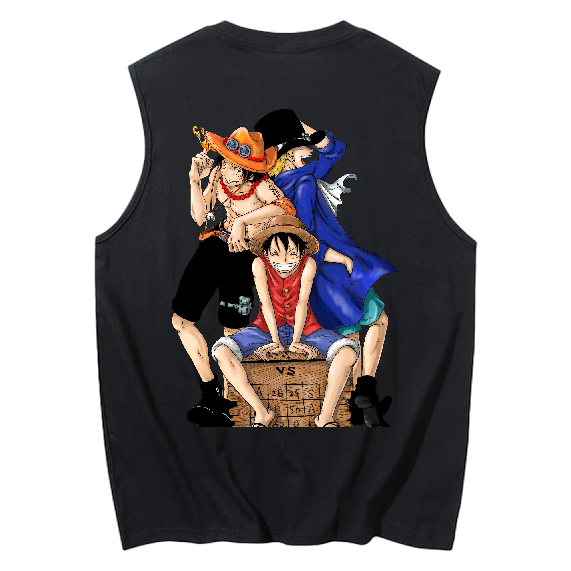 ワンピース モンキー・D・ルフィ ONE PIECE Monkey D. Luffy コットン100％タンクトップ（背面プリント）