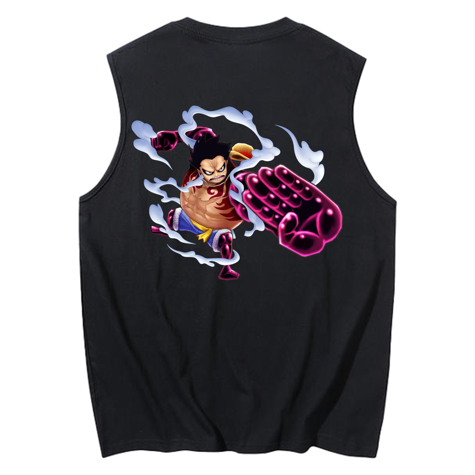 ワンピース モンキー・D・ルフィ ONE PIECE Monkey D. Luffy コットン100％タンクトップ（背面プリント）