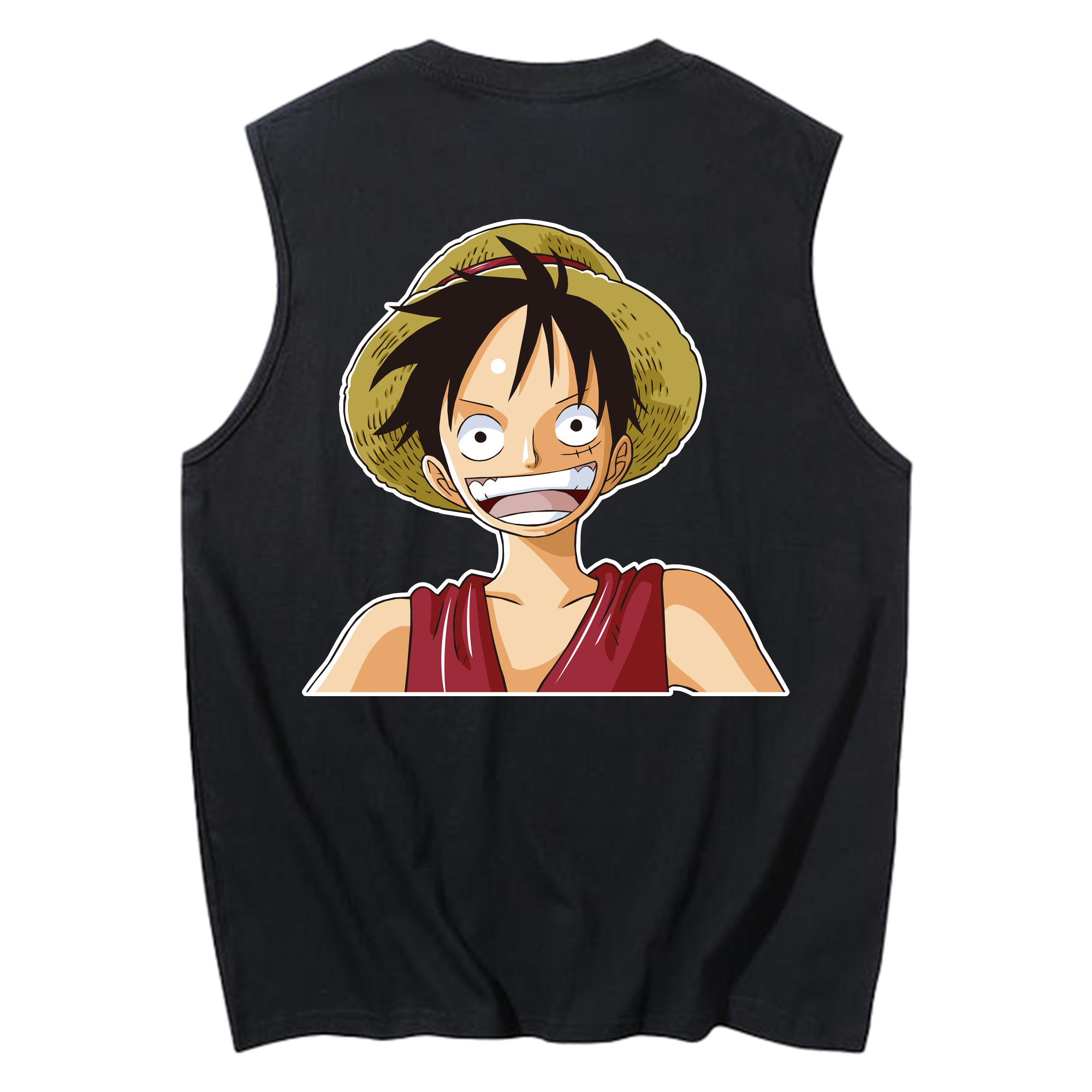 ワンピース モンキー・D・ルフィ ONE PIECE Monkey D. Luffy コットン100％タンクトップ（背面プリント）