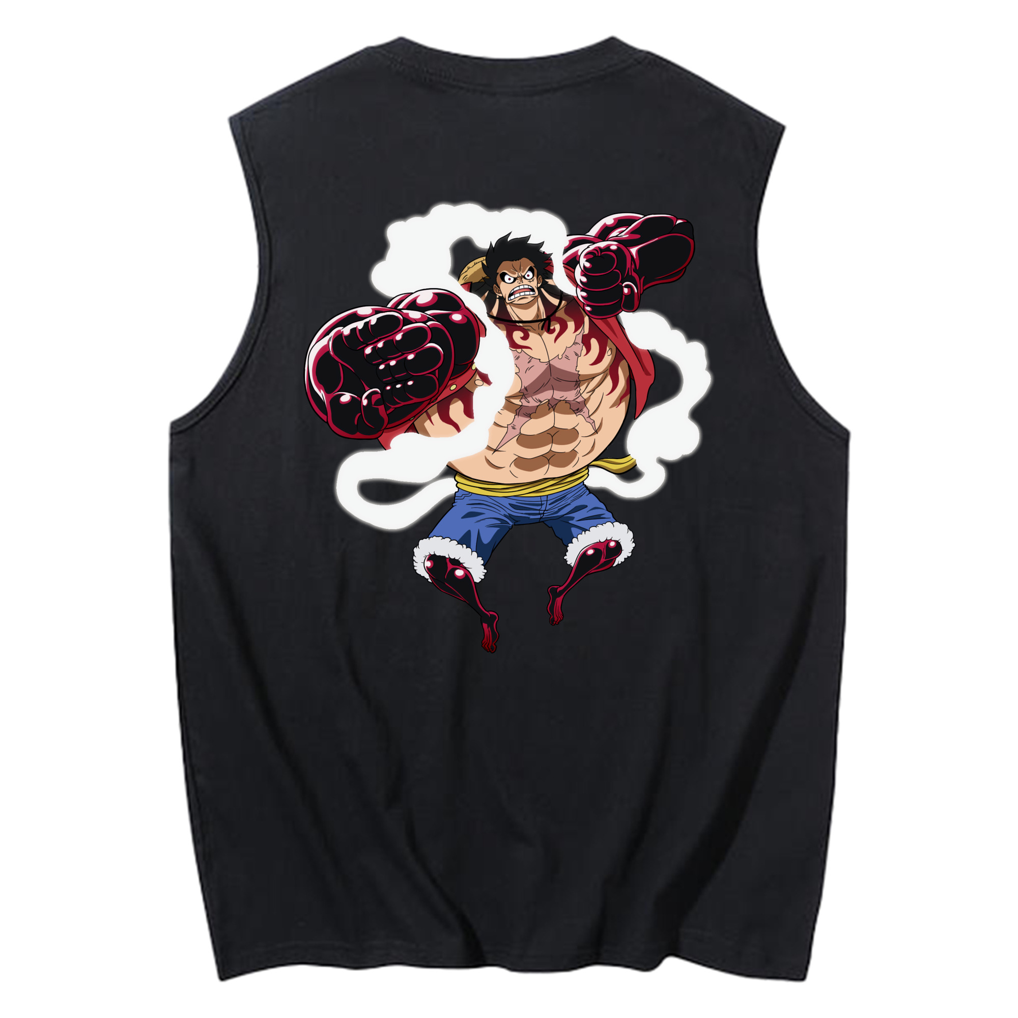 ワンピース モンキー・D・ルフィ ONE PIECE Monkey D. Luffy コットン100％タンクトップ（背面プリント）
