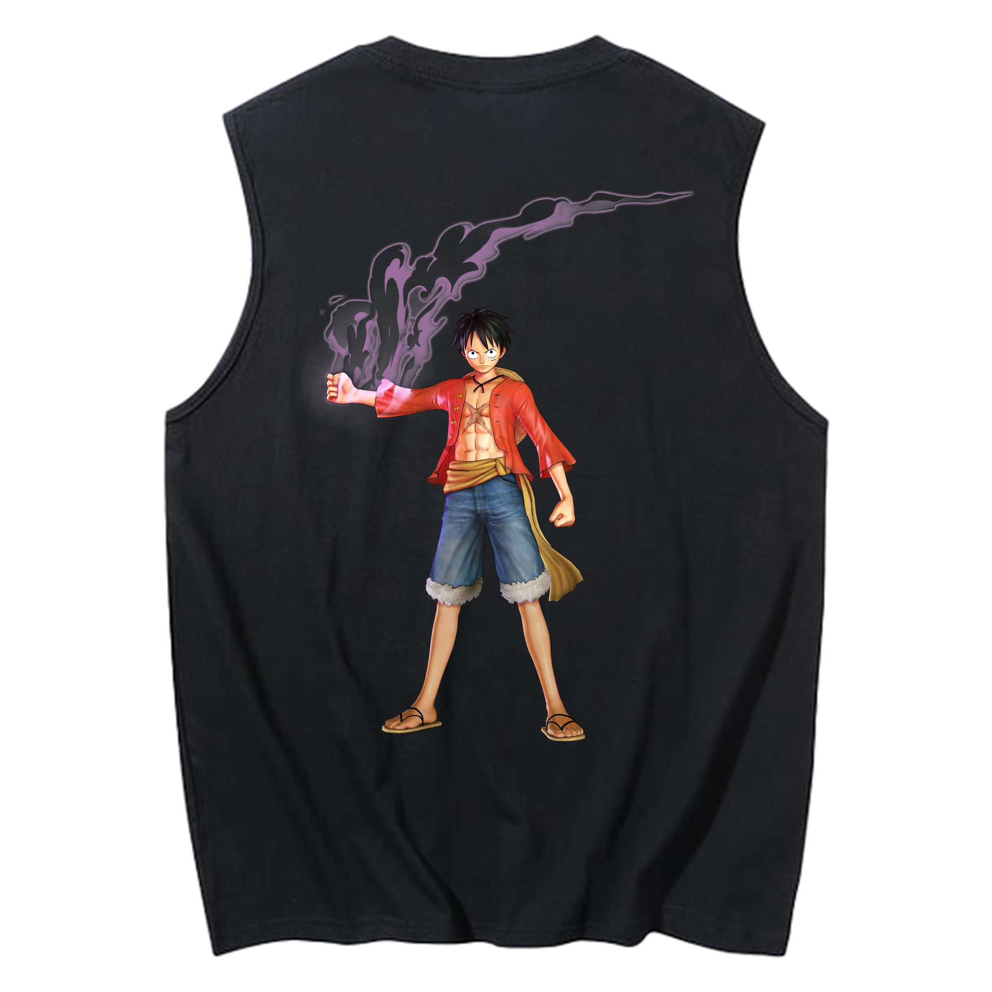 ワンピース モンキー・D・ルフィ ONE PIECE Monkey D. Luffy コットン100％タンクトップ（背面プリント）