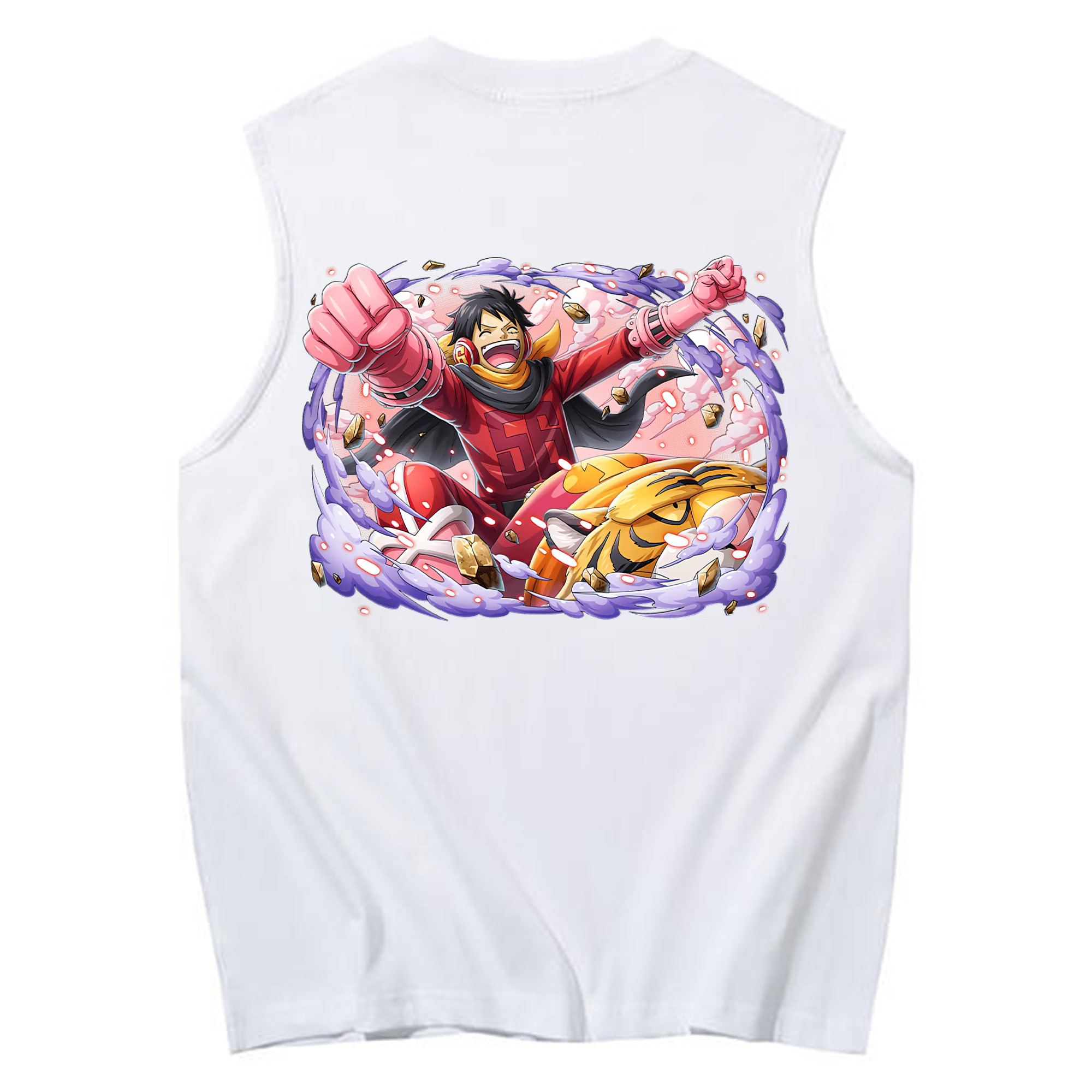 ワンピース モンキー・D・ルフィ ONE PIECE Monkey D. Luffy コットン100％タンクトップ（背面プリント）