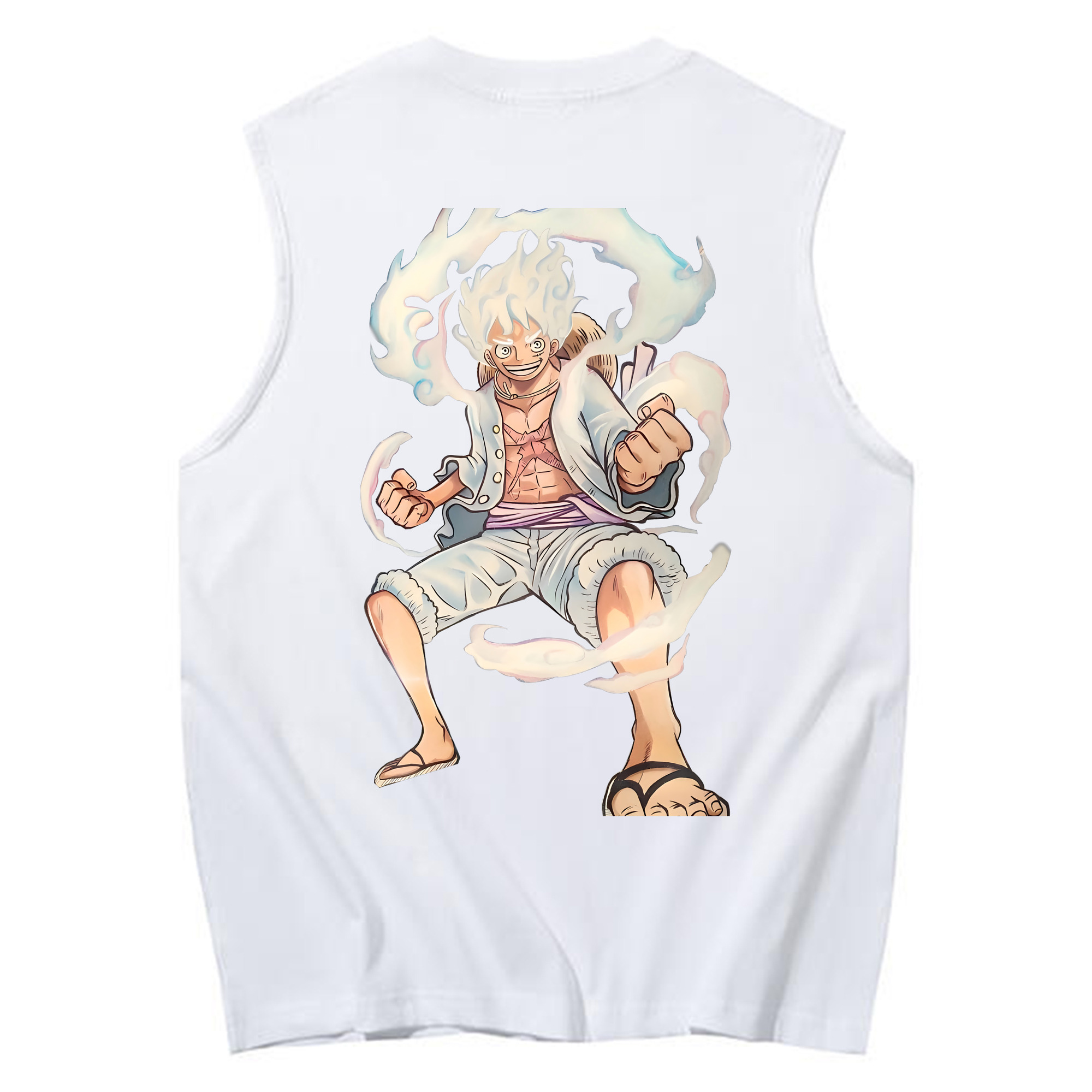 ワンピース モンキー・D・ルフィ ONE PIECE Monkey D. Luffy コットン100％タンクトップ（背面プリント）