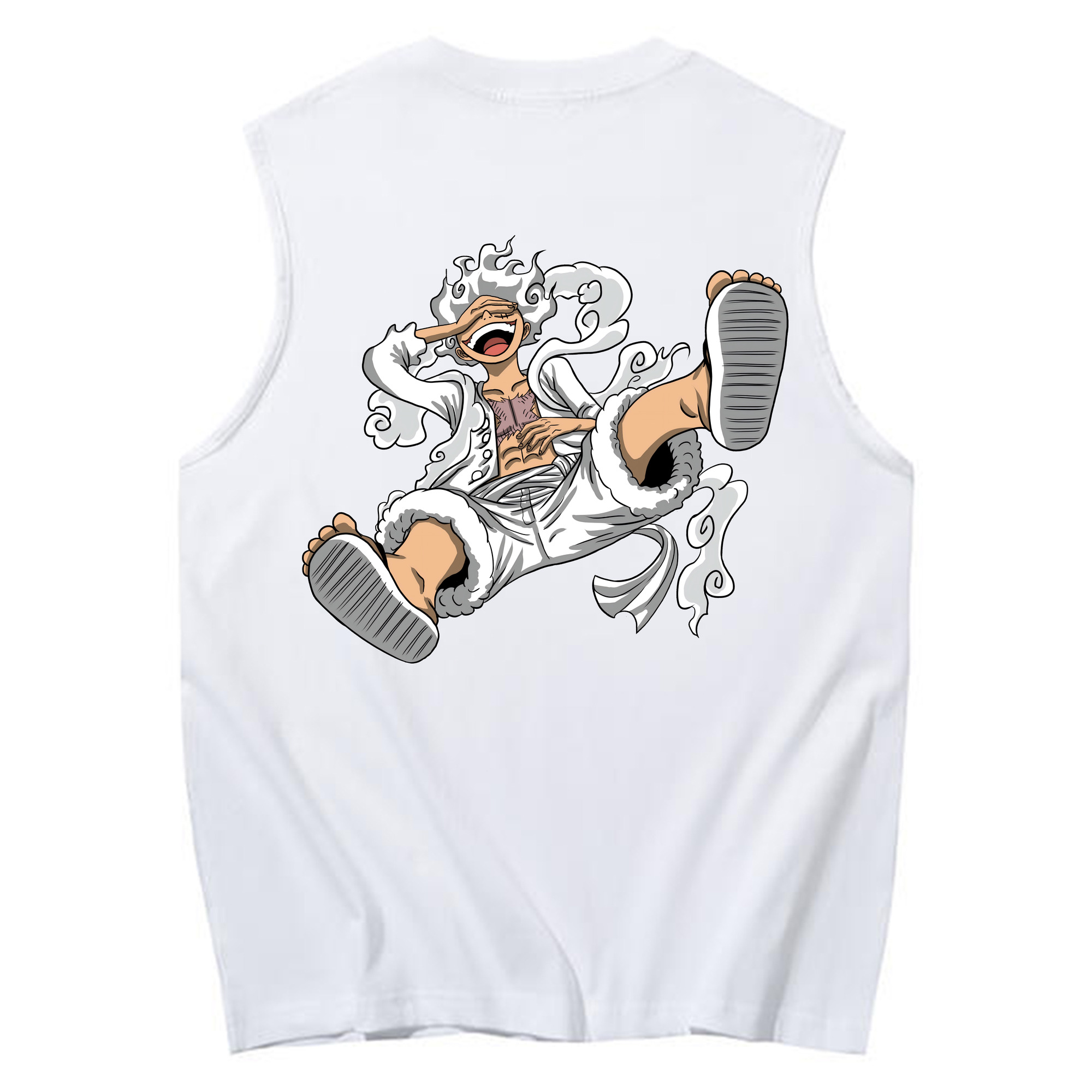 ワンピース モンキー・D・ルフィ ONE PIECE Monkey D. Luffy コットン100％タンクトップ（背面プリント）