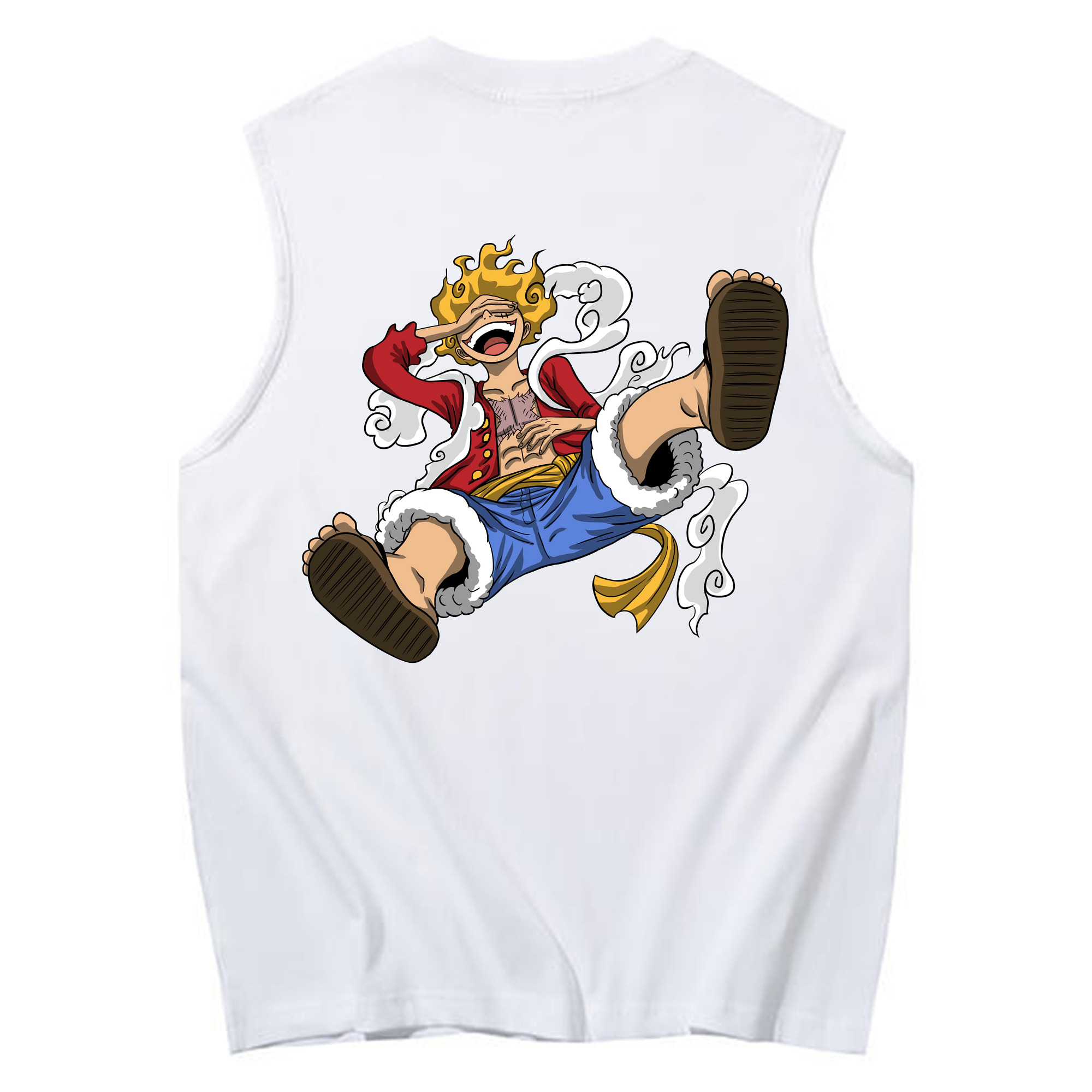 ワンピース モンキー・D・ルフィ ONE PIECE Monkey D. Luffy コットン100％タンクトップ（背面プリント）