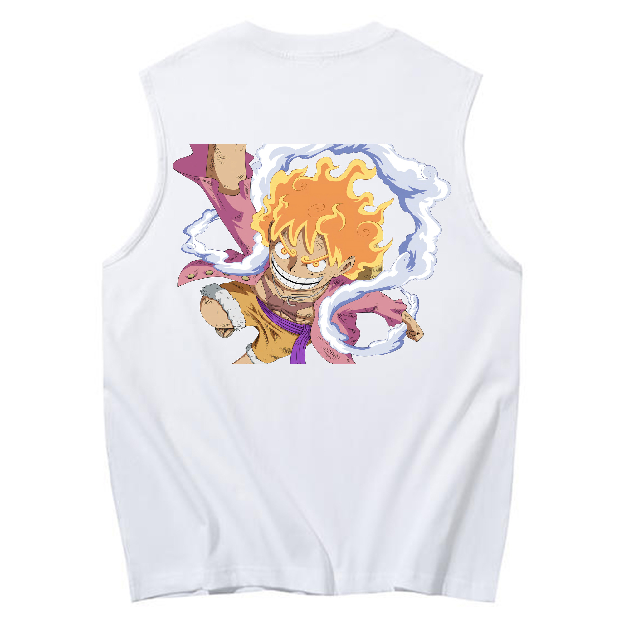 ワンピース モンキー・D・ルフィ ONE PIECE Monkey D. Luffy コットン100％タンクトップ（背面プリント）