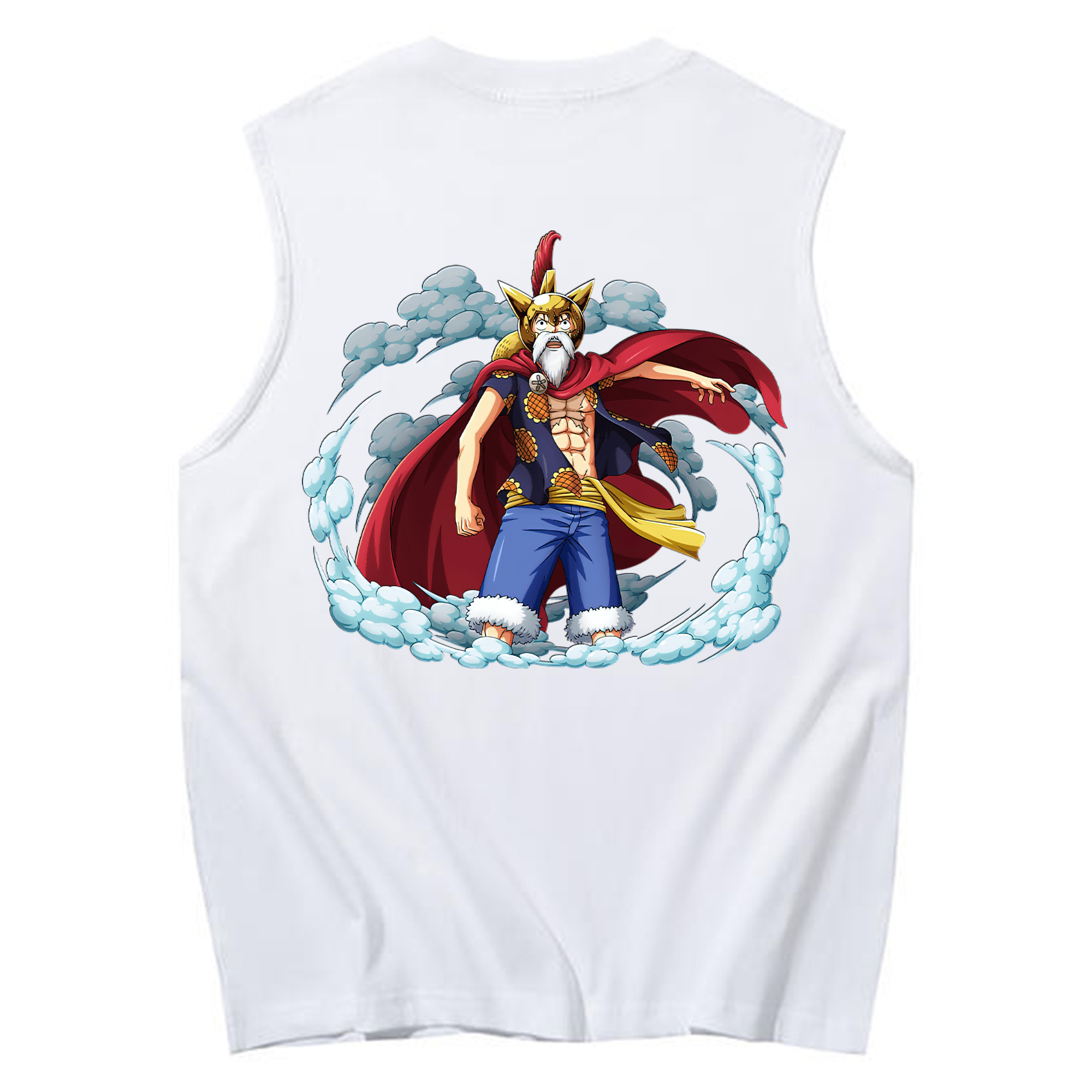 ワンピース モンキー・D・ルフィ ONE PIECE Monkey D. Luffy コットン100％タンクトップ（背面プリント）