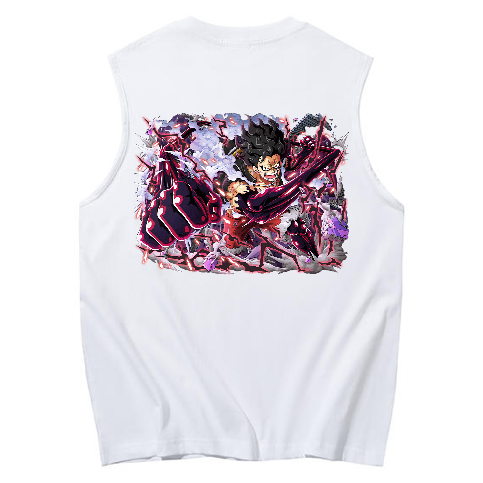 ワンピース モンキー・D・ルフィ ONE PIECE Monkey D. Luffy コットン100％タンクトップ（背面プリント）