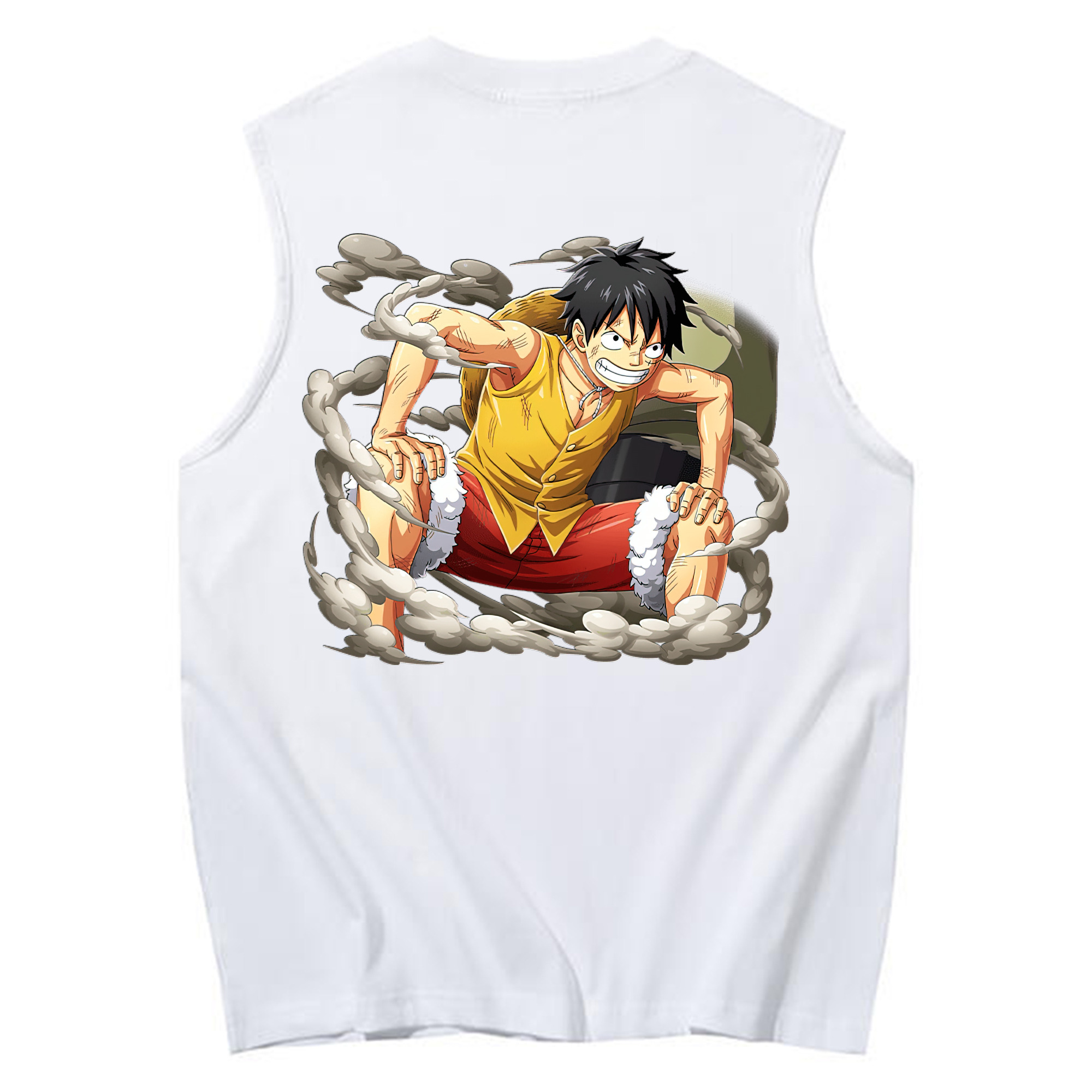 ワンピース モンキー・D・ルフィ ONE PIECE Monkey D. Luffy コットン100％タンクトップ（背面プリント）