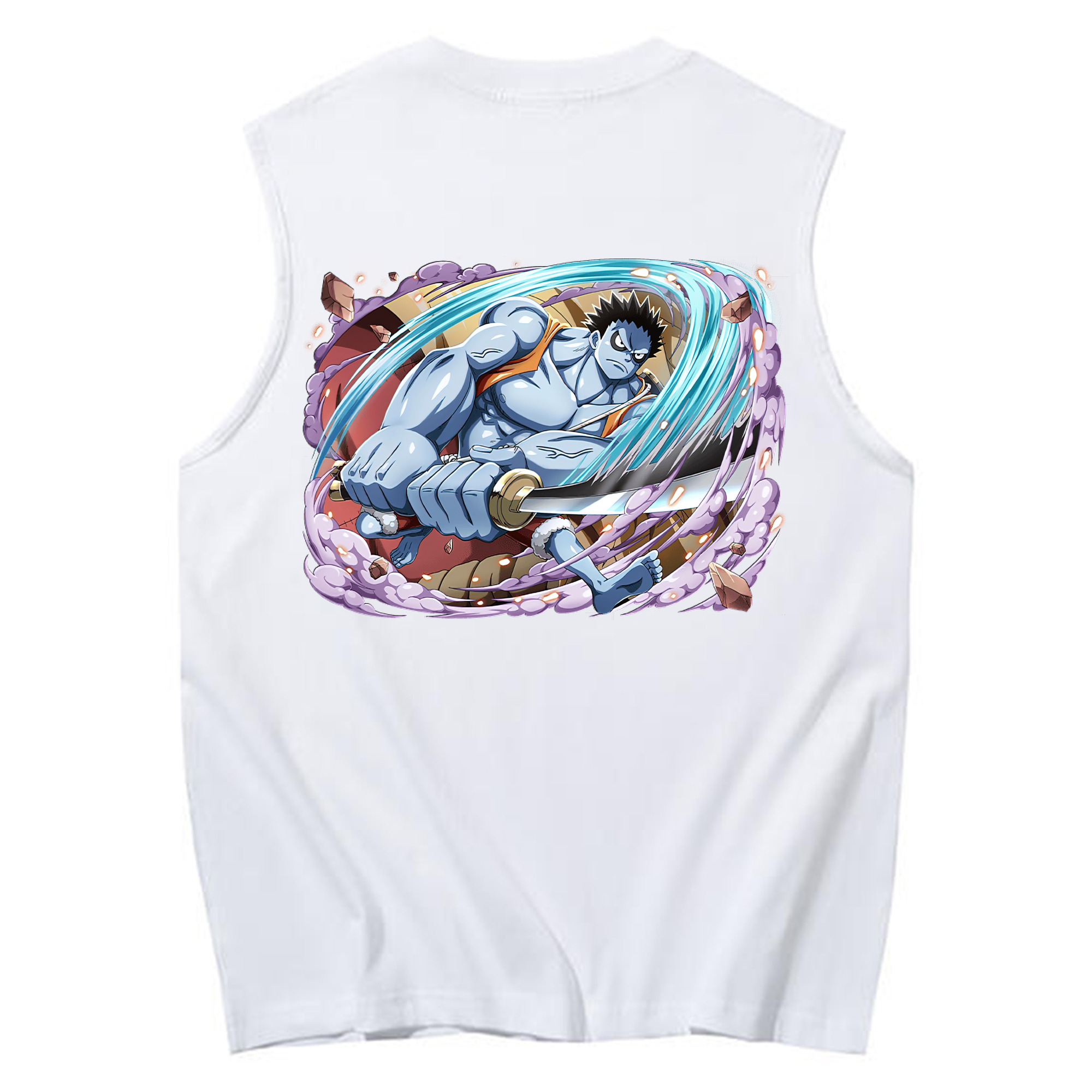 （画像用） ワンピース モンキー・D・ルフィ ONE PIECE Monkey D. Luffy コットン100％タンクトップ（背面プリント）