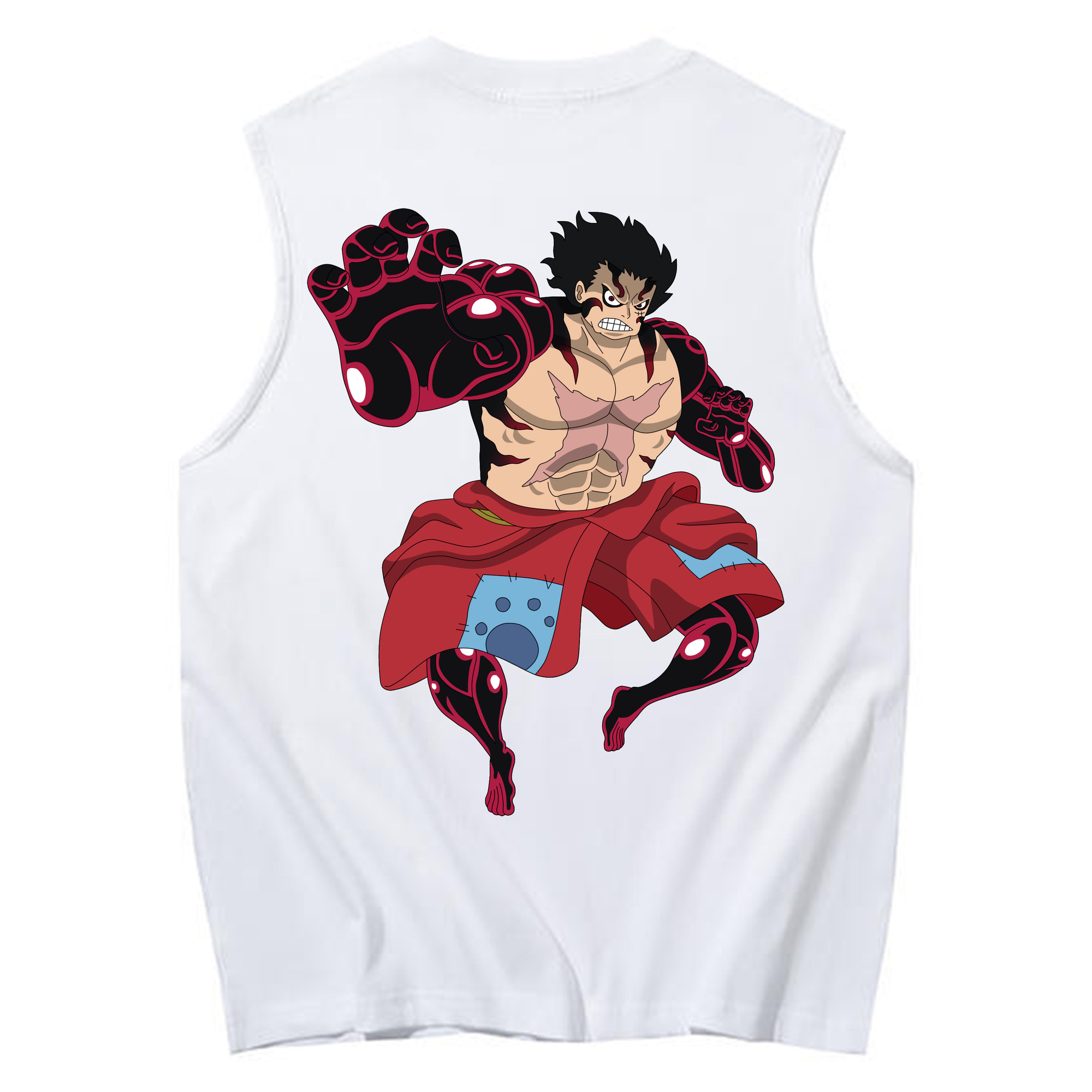 ワンピース モンキー・D・ルフィ ONE PIECE Monkey D. Luffy コットン100％タンクトップ（背面プリント）