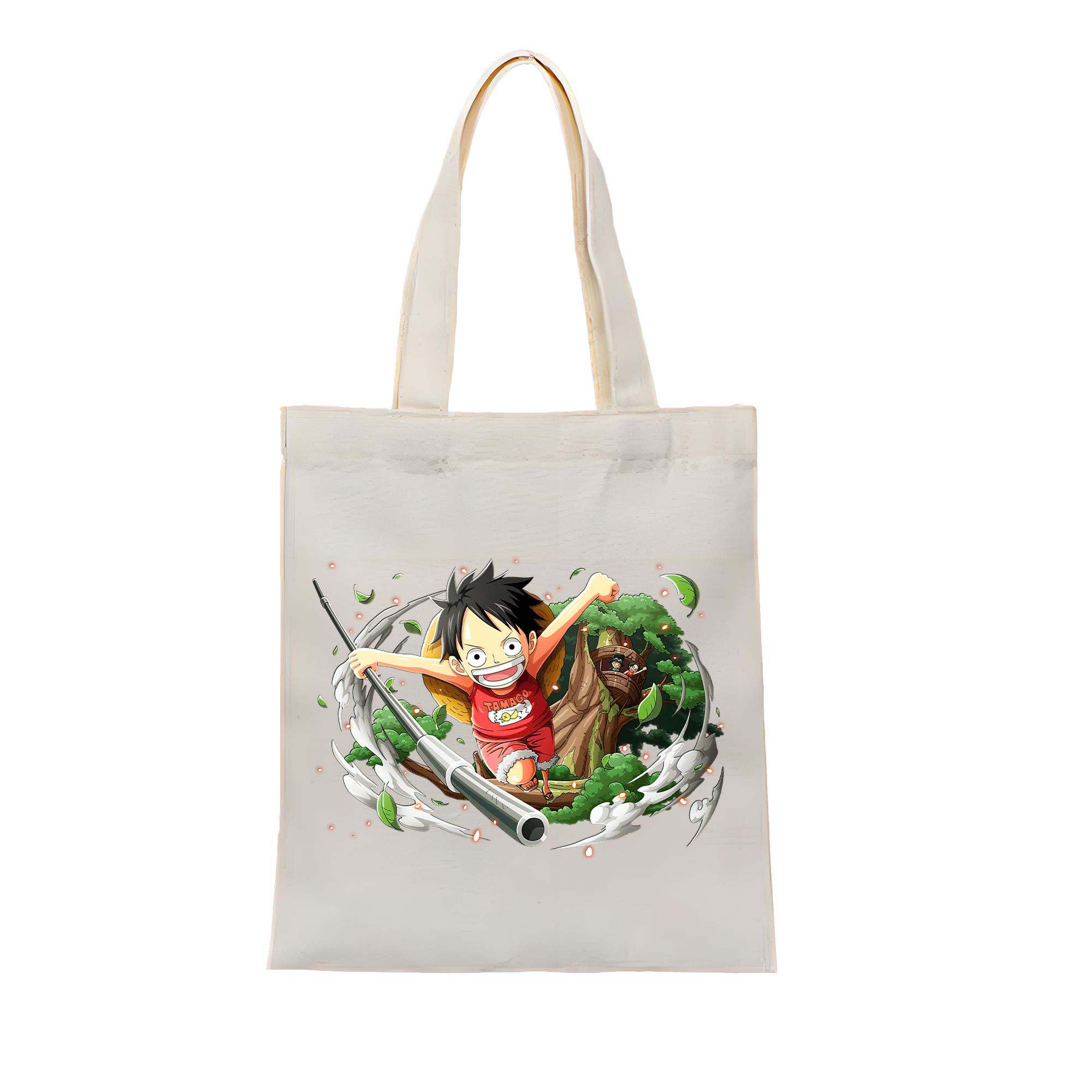 ワンピース モンキー・D・ルフィ ONE PIECE Monkey D. Luffy 縦型キャンバス生地手提げバッグ　トートバッグ
