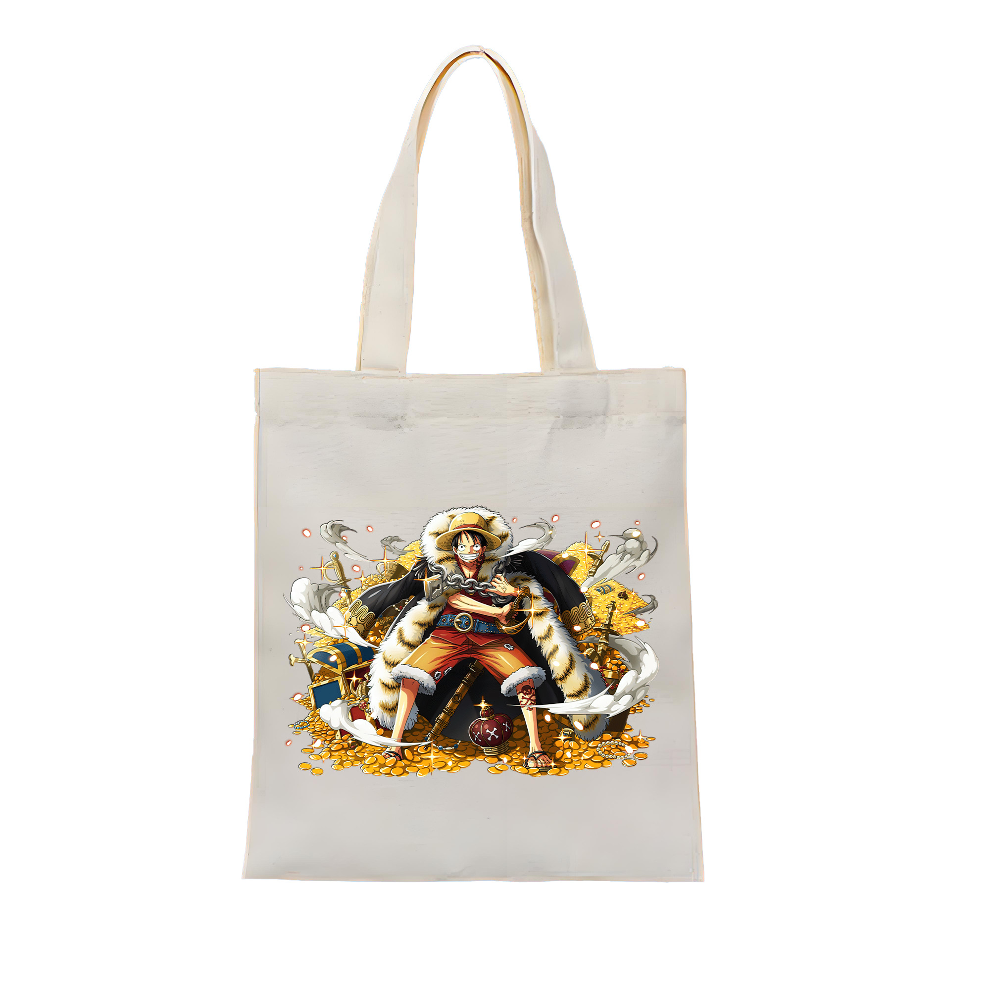 ワンピース モンキー・D・ルフィ ONE PIECE Monkey D. Luffy 縦型キャンバス生地手提げバッグ　トートバッグ