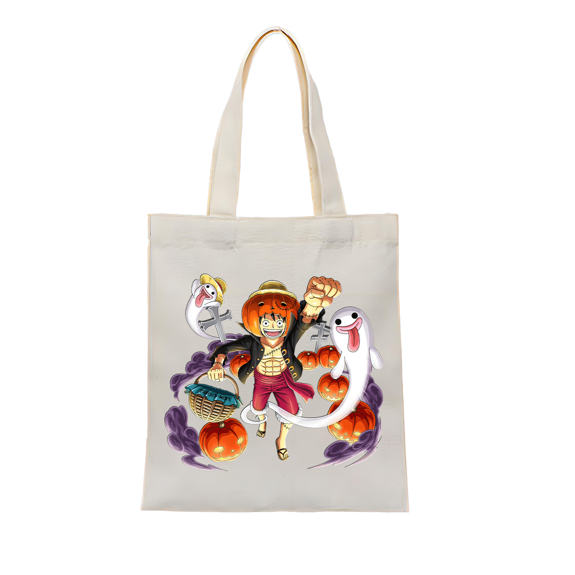 ワンピース モンキー・D・ルフィ ONE PIECE Monkey D. Luffy 縦型キャンバス生地手提げバッグ　トートバッグ