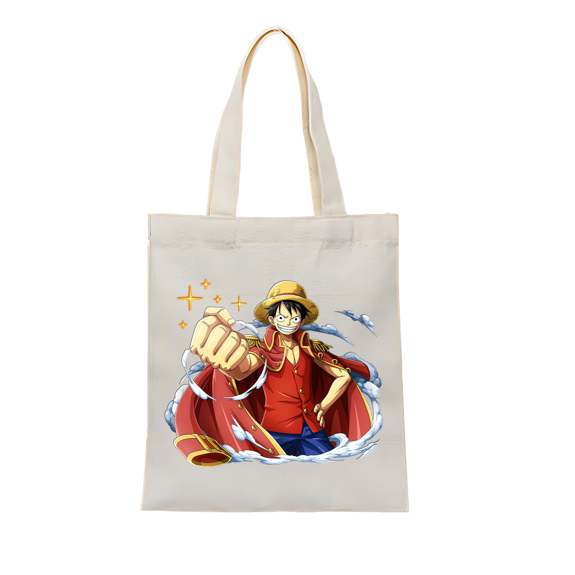 ワンピース モンキー・D・ルフィ ONE PIECE Monkey D. Luffy 縦型キャンバス生地手提げバッグ　トートバッグ