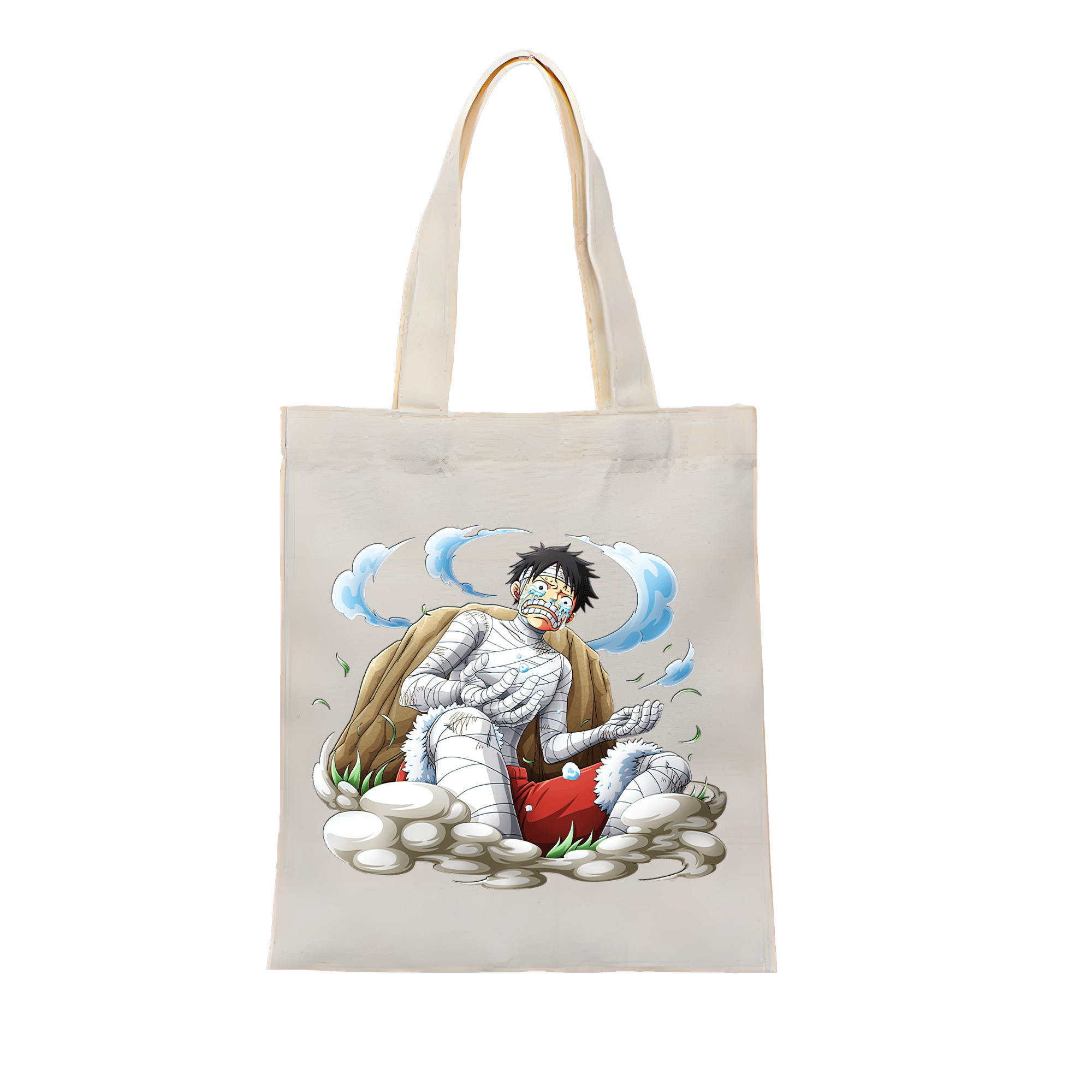 ワンピース モンキー・D・ルフィ ONE PIECE Monkey D. Luffy 縦型キャンバス生地手提げバッグ　トートバッグ