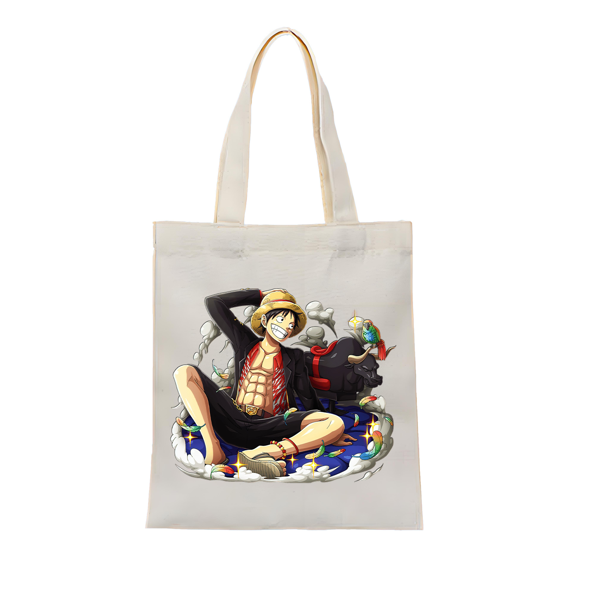 ワンピース モンキー・D・ルフィ ONE PIECE Monkey D. Luffy 縦型キャンバス生地手提げバッグ　トートバッグ