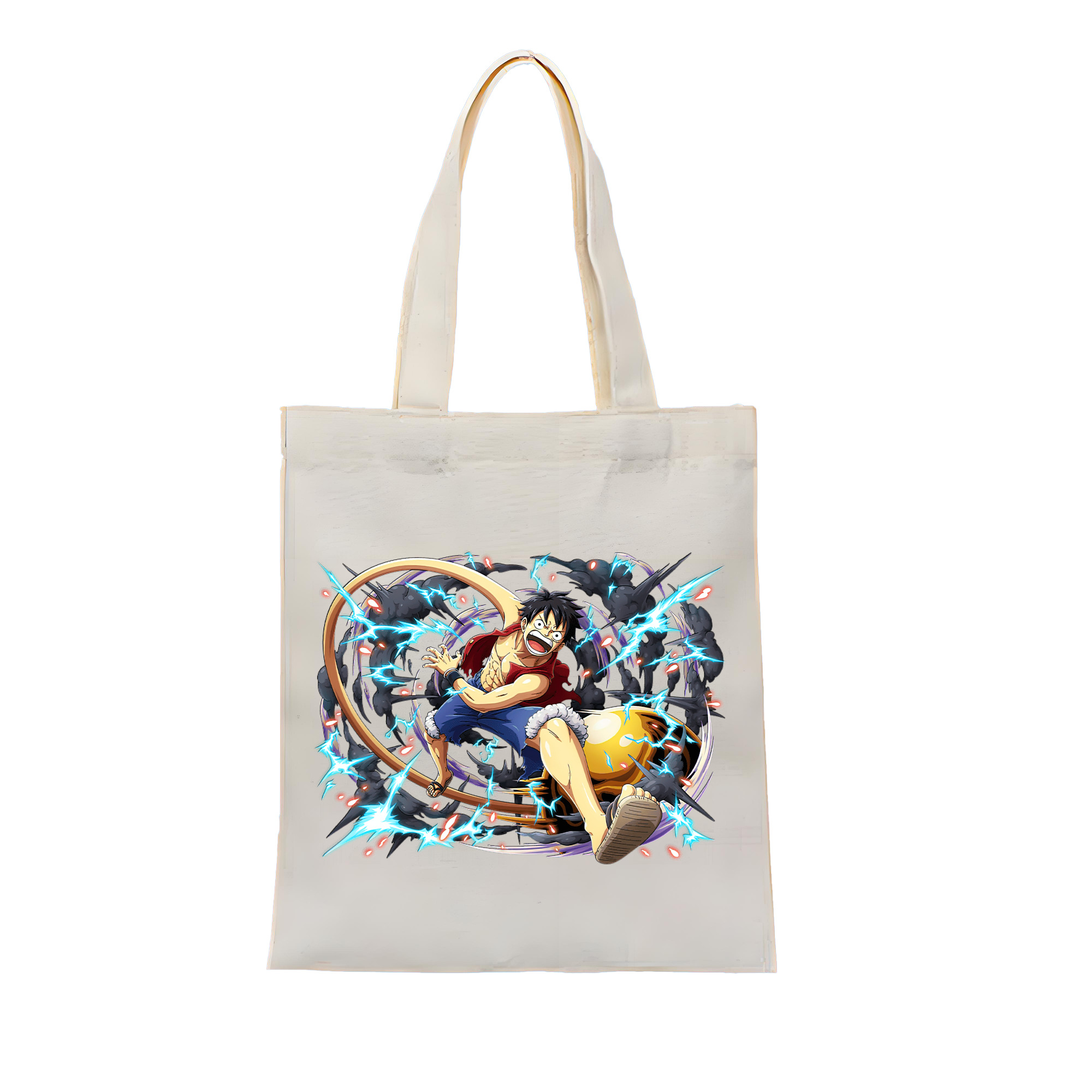 ワンピース モンキー・D・ルフィ ONE PIECE Monkey D. Luffy 縦型キャンバス生地手提げバッグ　トートバッグ