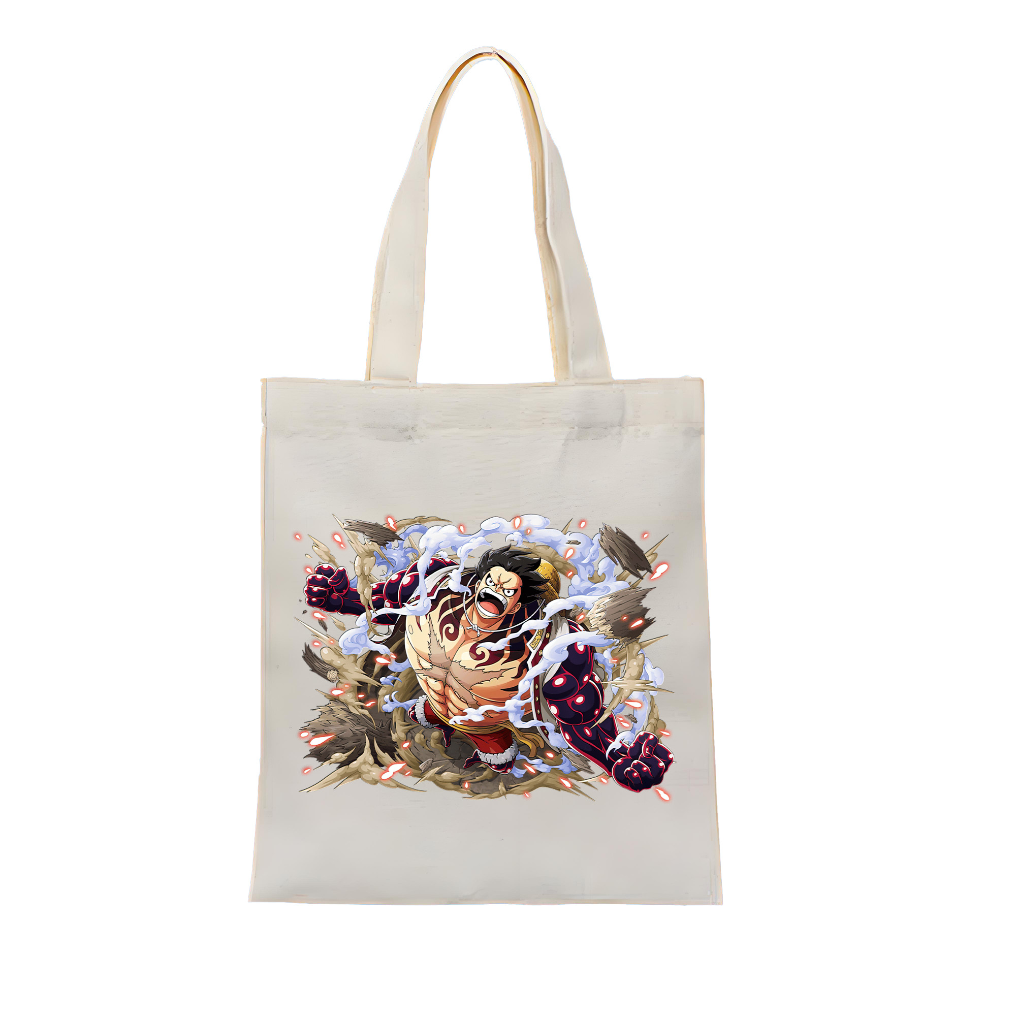 ワンピース モンキー・D・ルフィ ONE PIECE Monkey D. Luffy 縦型キャンバス生地手提げバッグ　トートバッグ