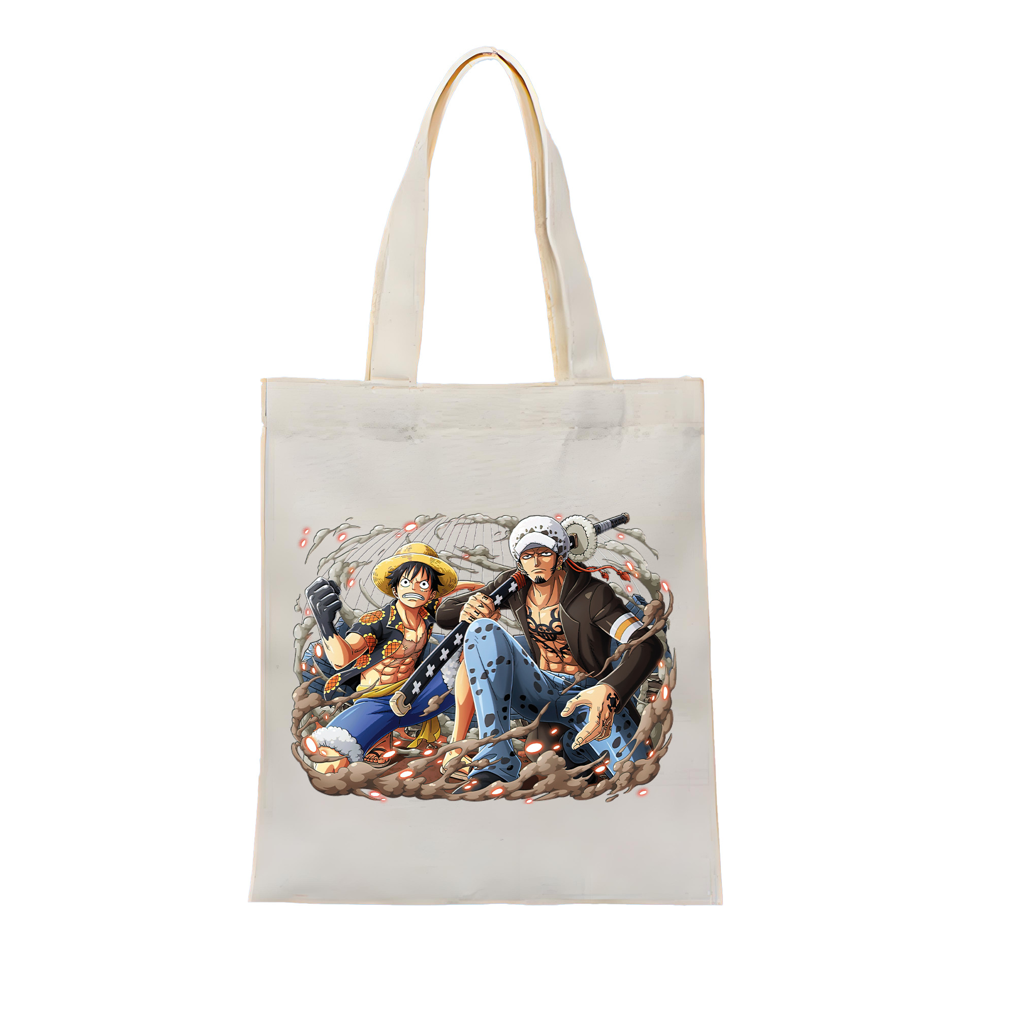 ワンピース モンキー・D・ルフィ ONE PIECE Monkey D. Luffy 縦型キャンバス生地手提げバッグ　トートバッグ