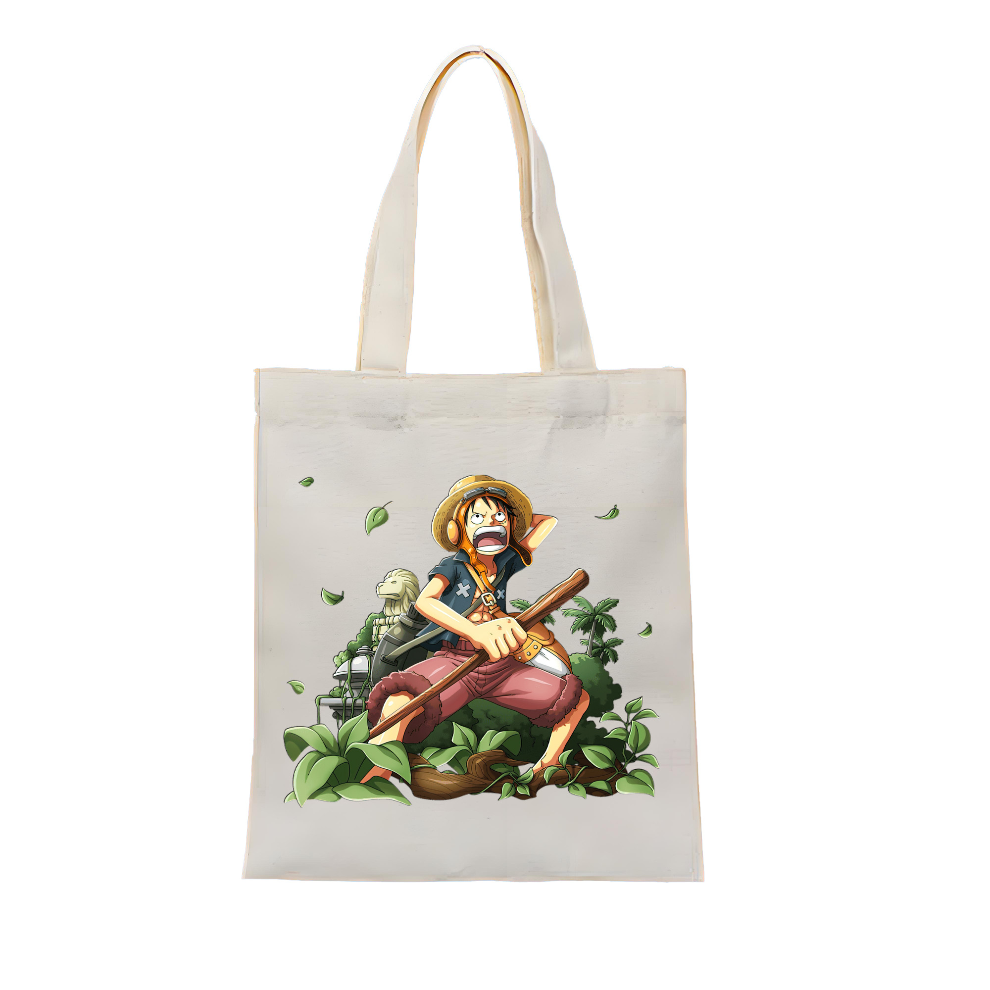 （画像用） ワンピース モンキー・D・ルフィ ONE PIECE Monkey D. Luffy 縦型キャンバス生地手提げバッグ　トートバッグ