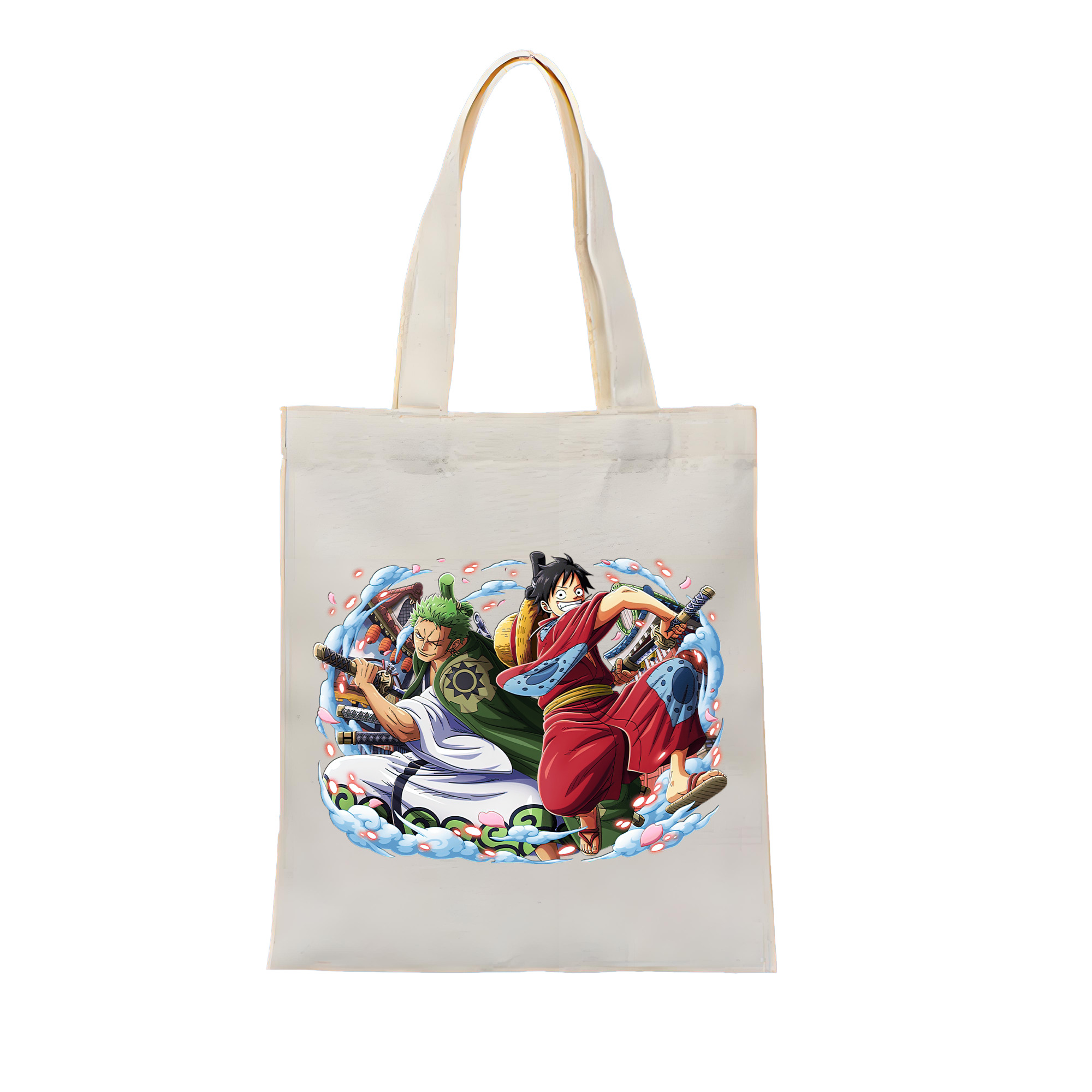 ワンピース モンキー・D・ルフィ ONE PIECE Monkey D. Luffy 縦型キャンバス生地手提げバッグ　トートバッグ