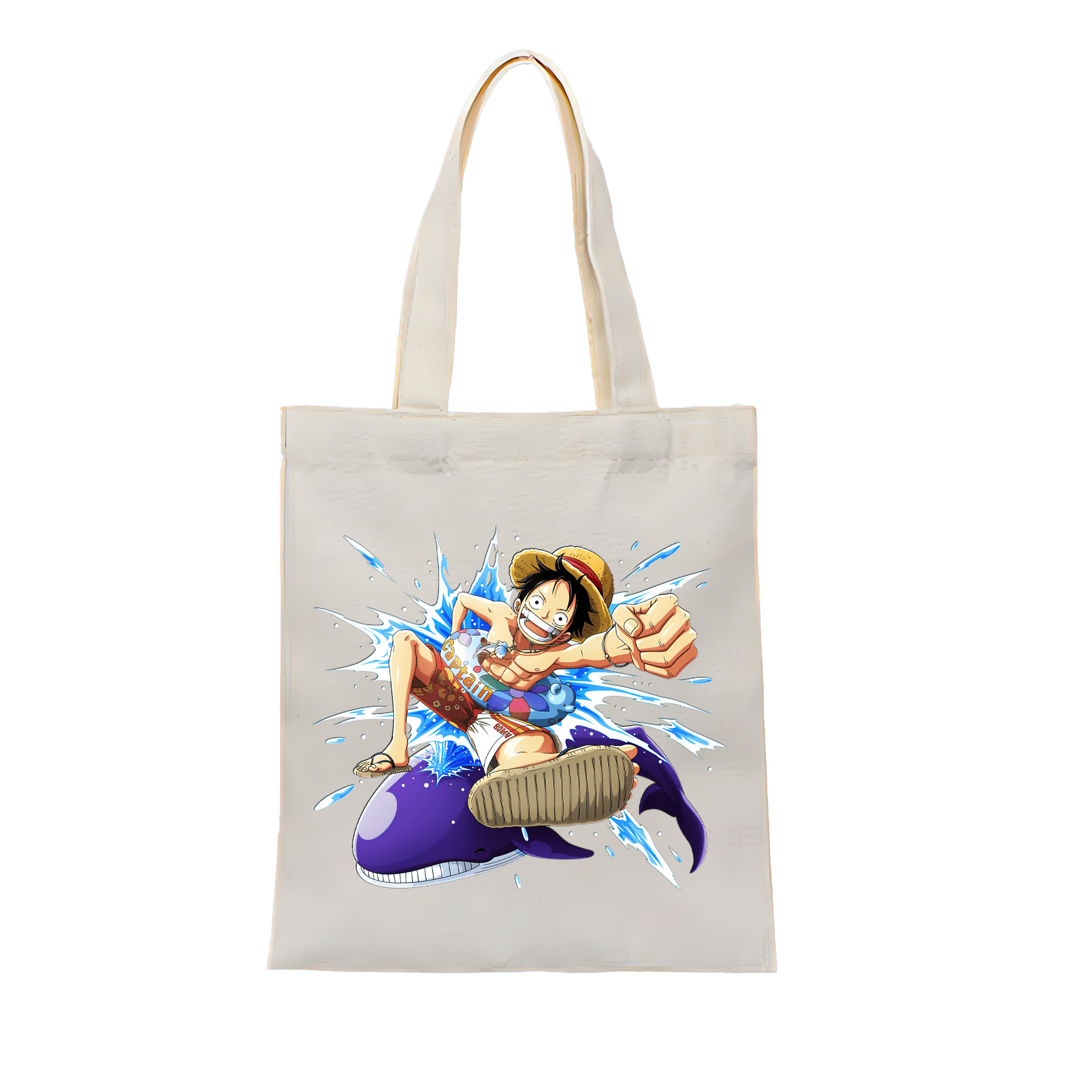 ワンピース モンキー・D・ルフィ ONE PIECE Monkey D. Luffy 縦型キャンバス生地手提げバッグ　トートバッグ