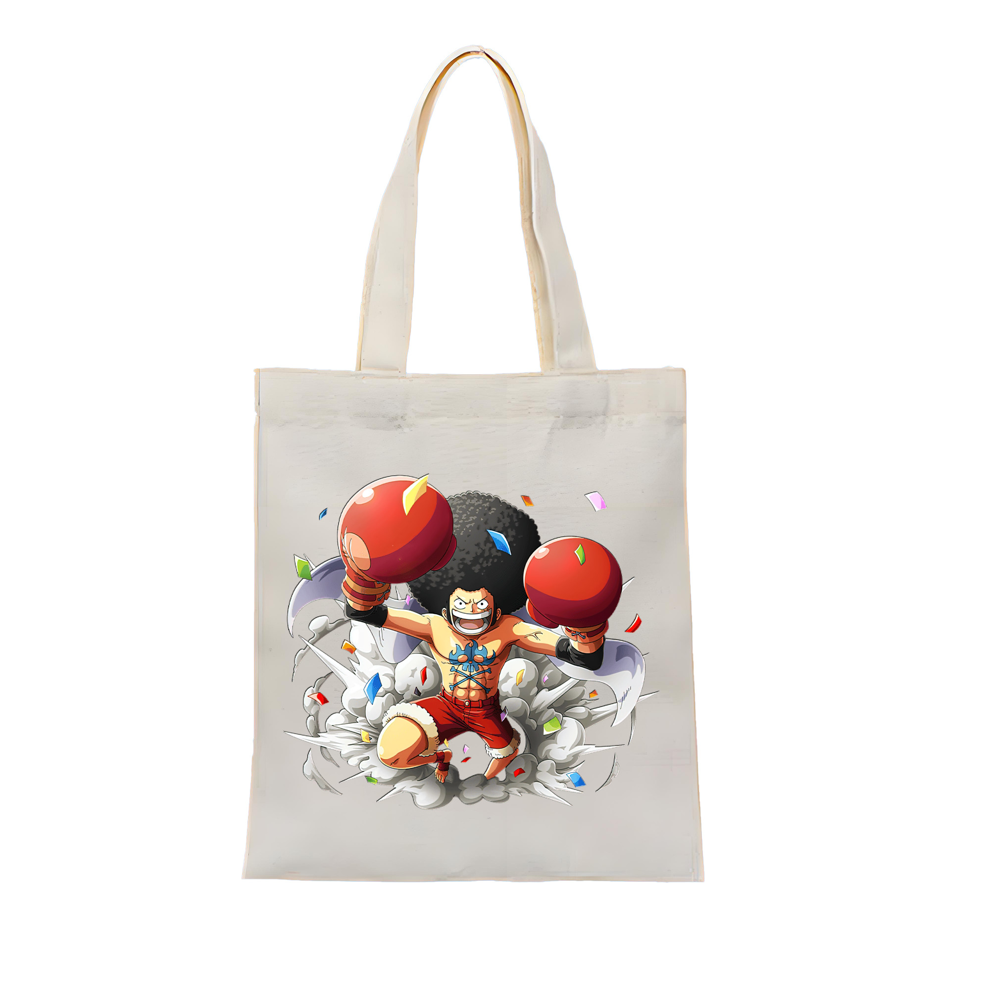 ワンピース モンキー・D・ルフィ ONE PIECE Monkey D. Luffy 縦型キャンバス生地手提げバッグ　トートバッグ