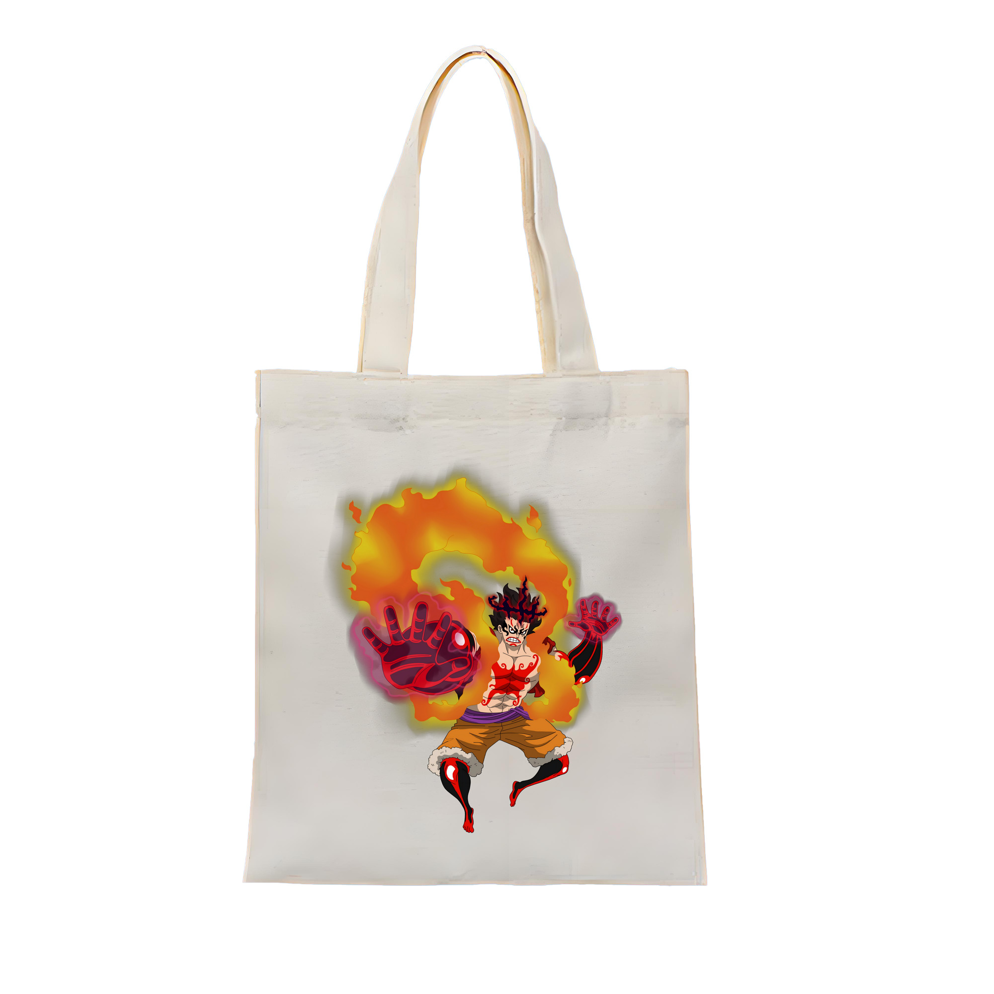 （画像用） ワンピース モンキー・D・ルフィ ONE PIECE Monkey D. Luffy 縦型キャンバス生地手提げバッグ　トートバッグ