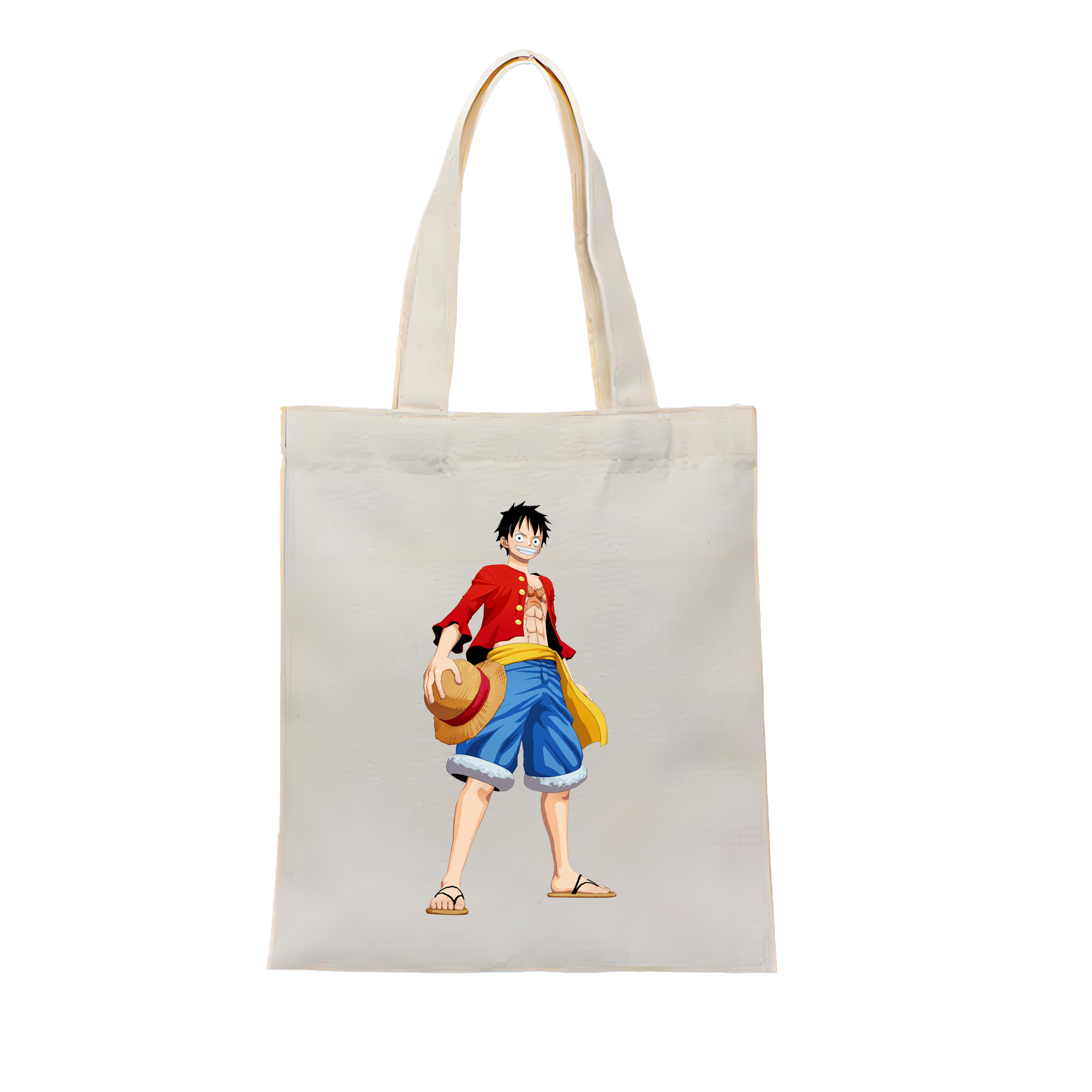 ワンピース モンキー・D・ルフィ ONE PIECE Monkey D. Luffy 縦型キャンバス生地手提げバッグ　トートバッグ
