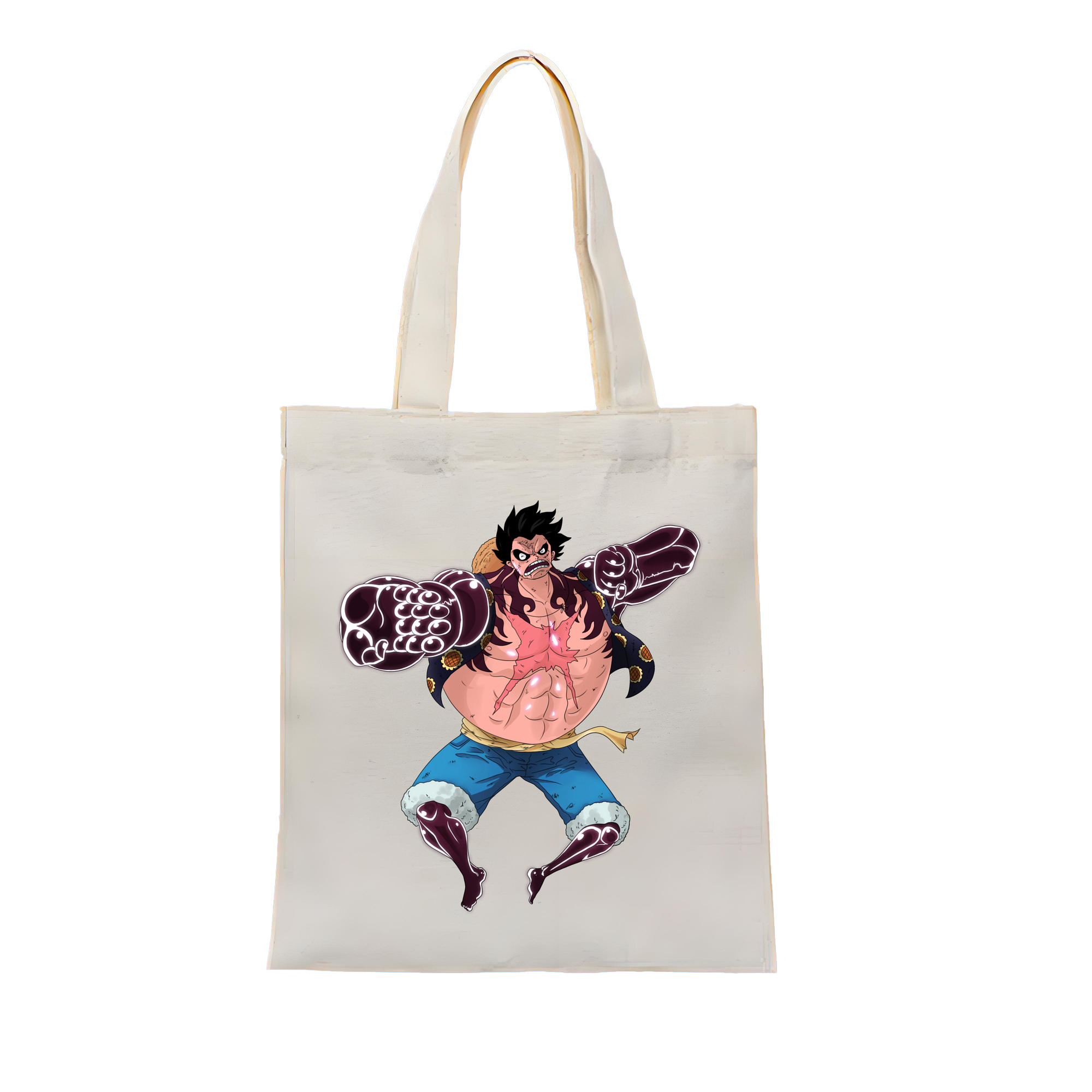 ワンピース モンキー・D・ルフィ ONE PIECE Monkey D. Luffy 縦型キャンバス生地手提げバッグ　トートバッグ