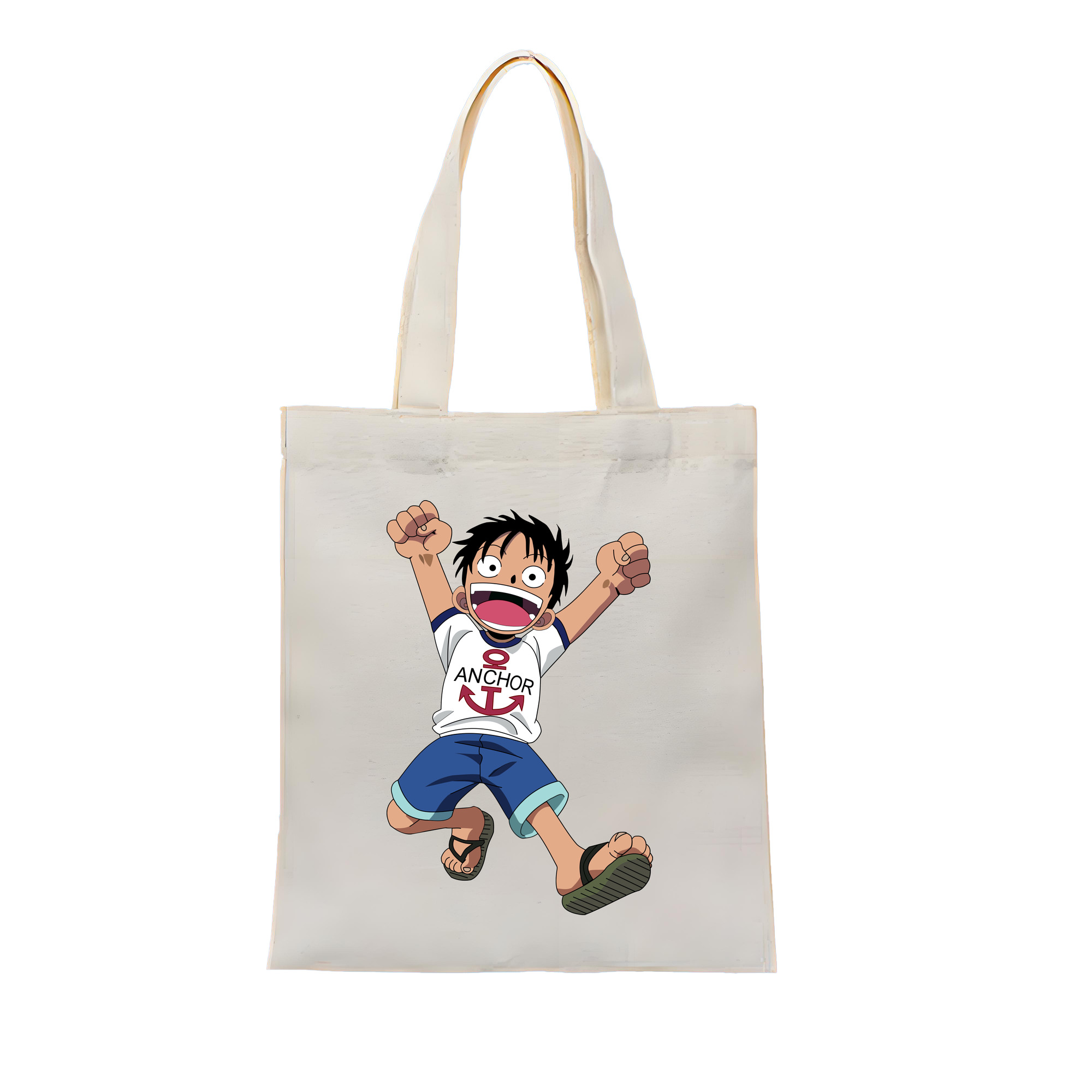 ワンピース モンキー・D・ルフィ ONE PIECE Monkey D. Luffy 縦型キャンバス生地手提げバッグ　トートバッグ