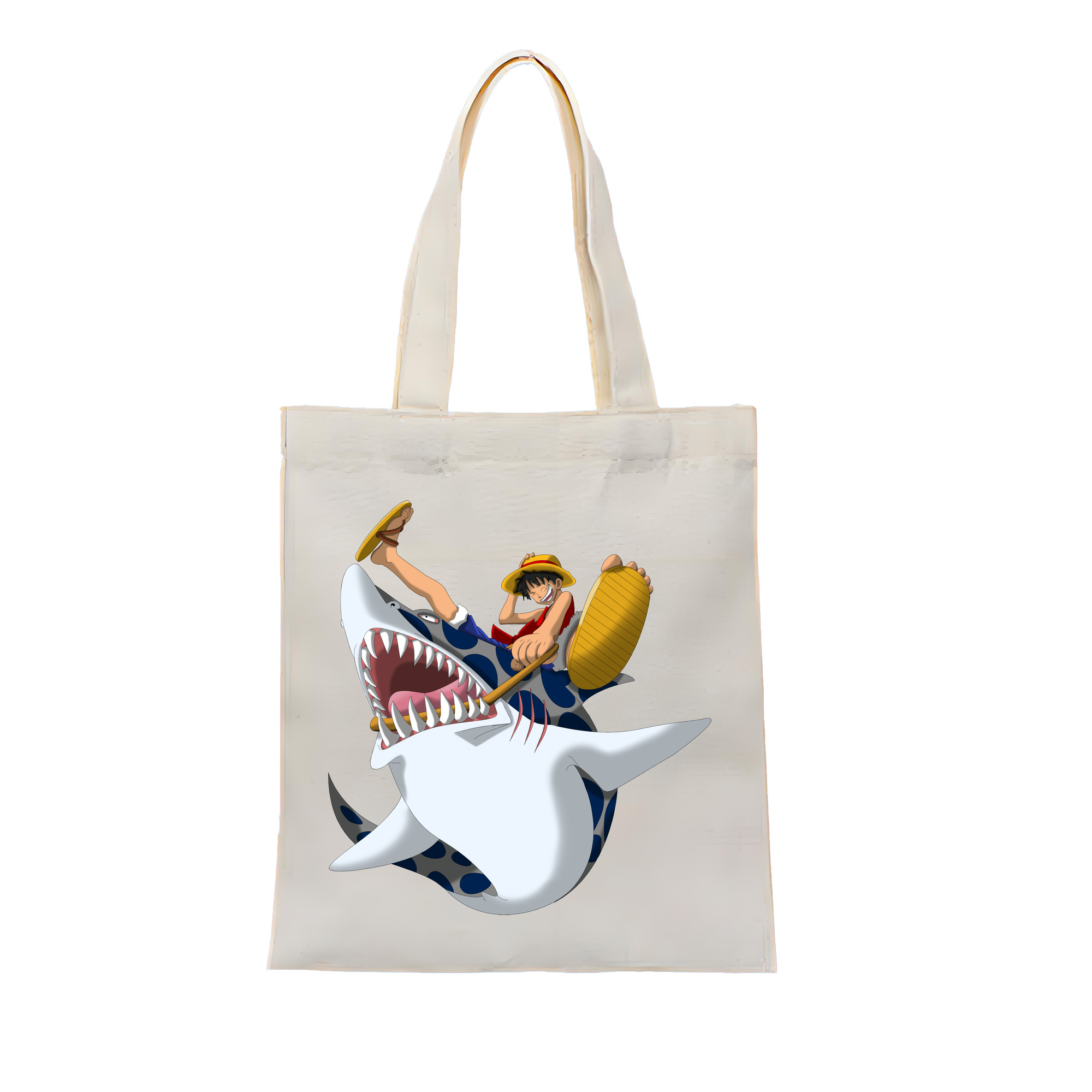 ワンピース モンキー・D・ルフィ ONE PIECE Monkey D. Luffy 縦型キャンバス生地手提げバッグ　トートバッグ