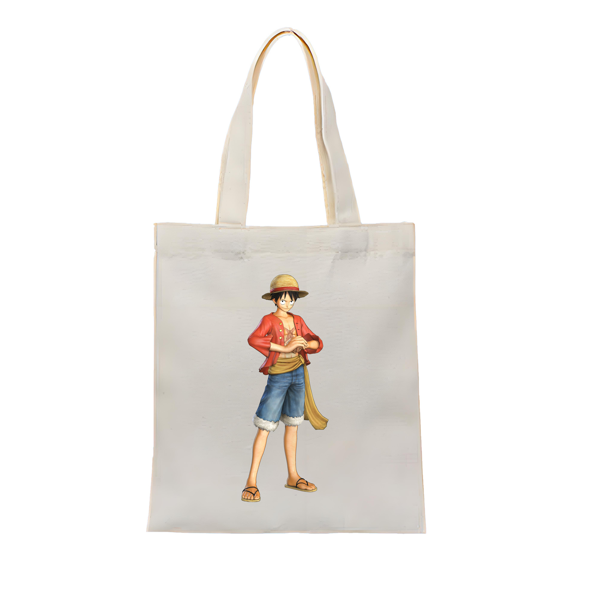 ワンピース モンキー・D・ルフィ ONE PIECE Monkey D. Luffy 縦型キャンバス生地手提げバッグ　トートバッグ