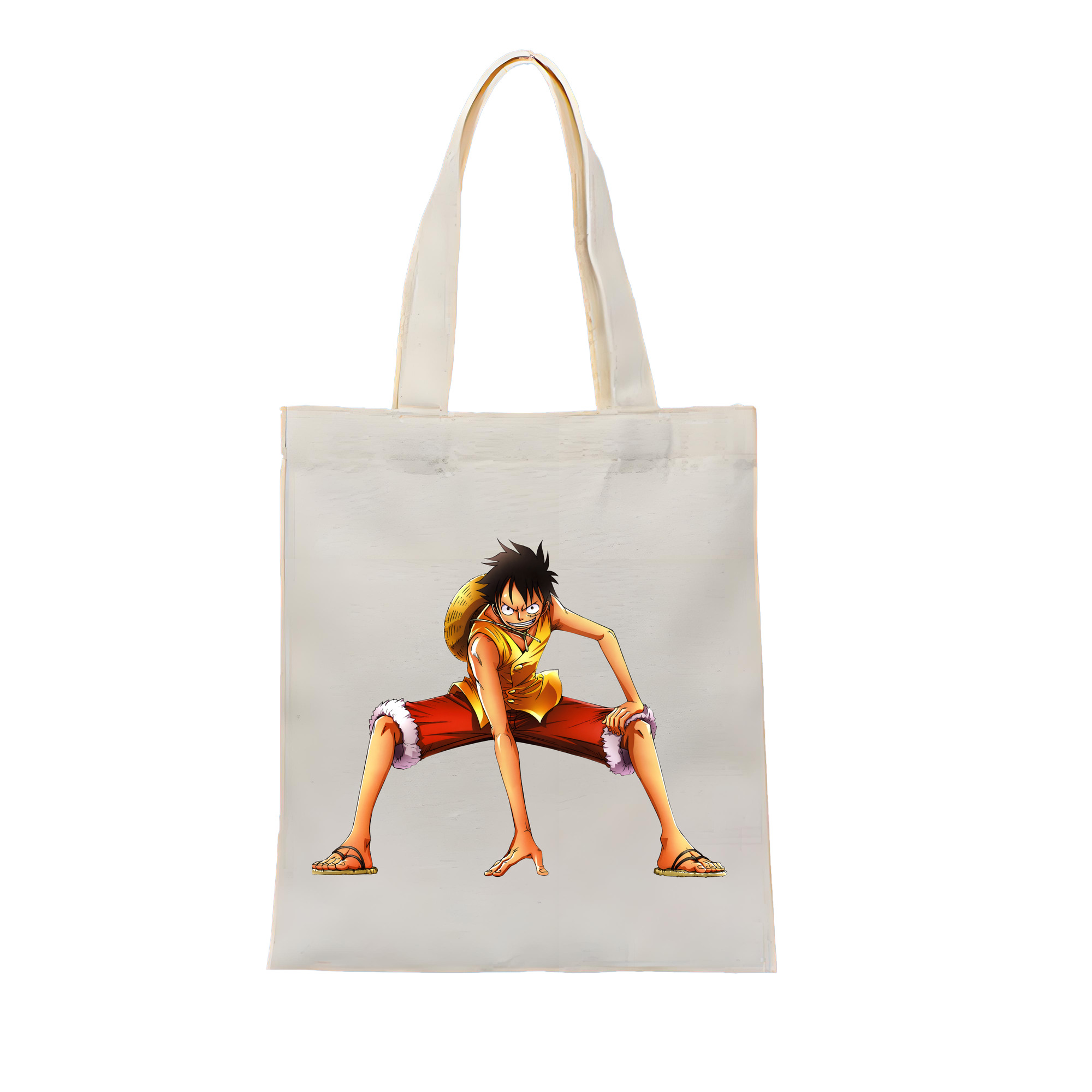 ワンピース モンキー・D・ルフィ ONE PIECE Monkey D. Luffy 縦型キャンバス生地手提げバッグ　トートバッグ