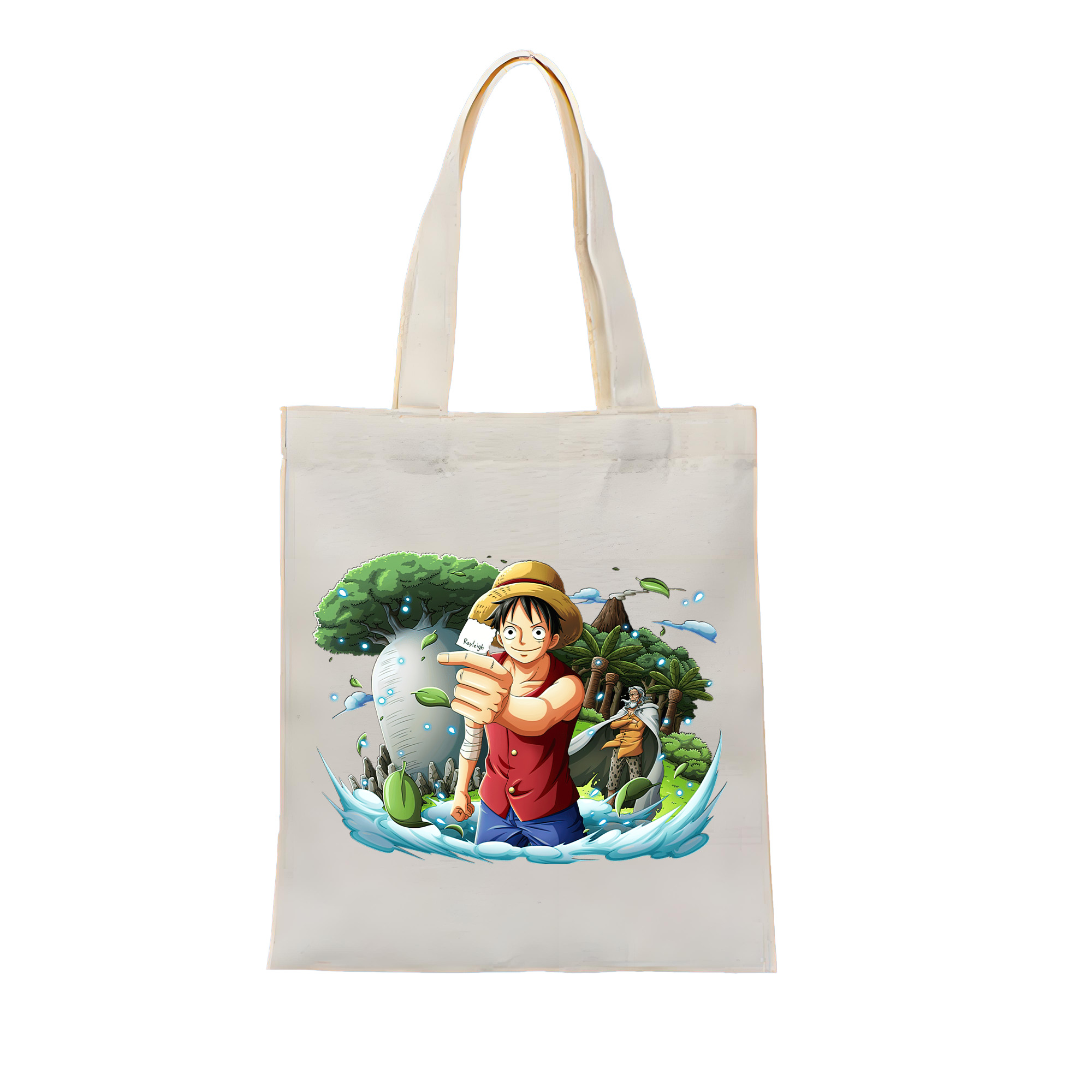 ワンピース モンキー・D・ルフィ ONE PIECE Monkey D. Luffy 縦型キャンバス生地手提げバッグ　トートバッグ